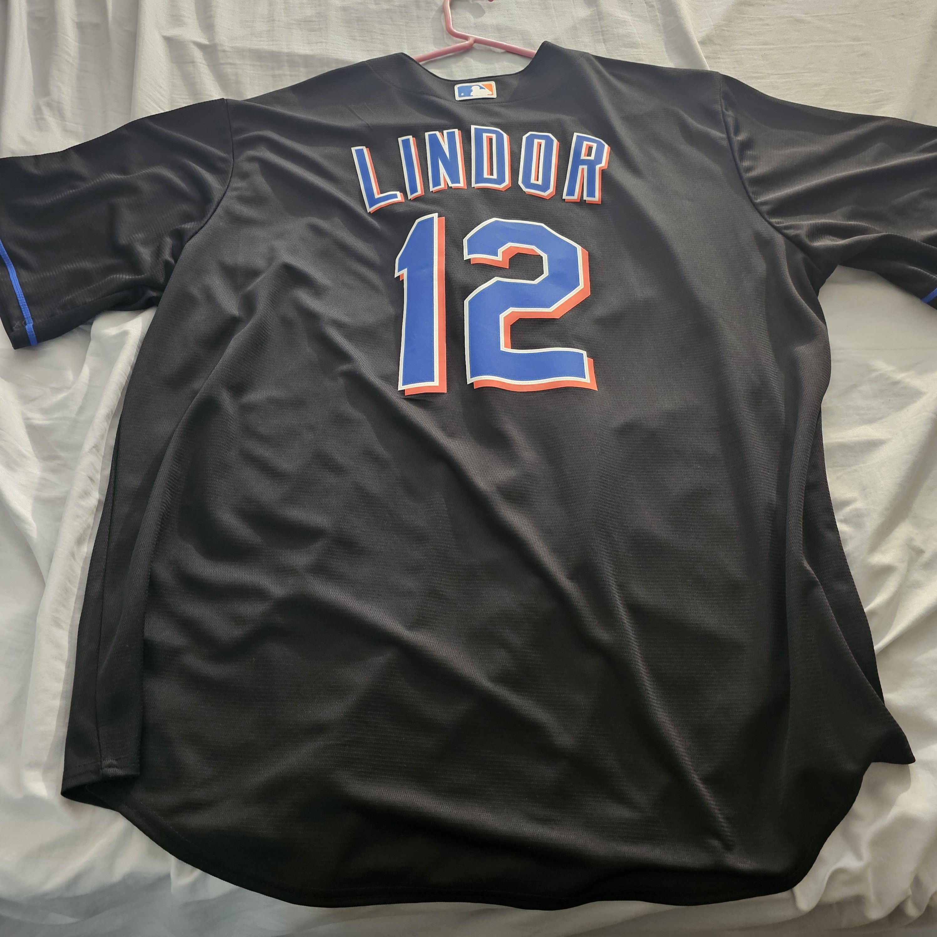 Nike Black Alternate Lindor Mets Jersey Size US XXL / EU 58 / 5 - 3 Thumbnail
