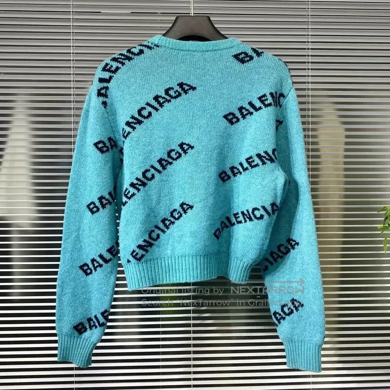 Balenciaga Balenciaga Sweater with barrage print, short and wide fit, Size XS / US 0-2 / IT 36-38 - 2 Thumbnail