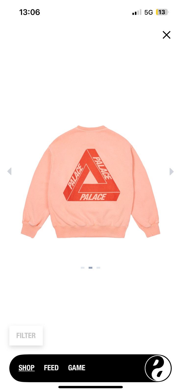 Palace × Supreme Palace REACTO TRI-FERG CREW Size US M / EU 48-50 / 2 - 2 Thumbnail