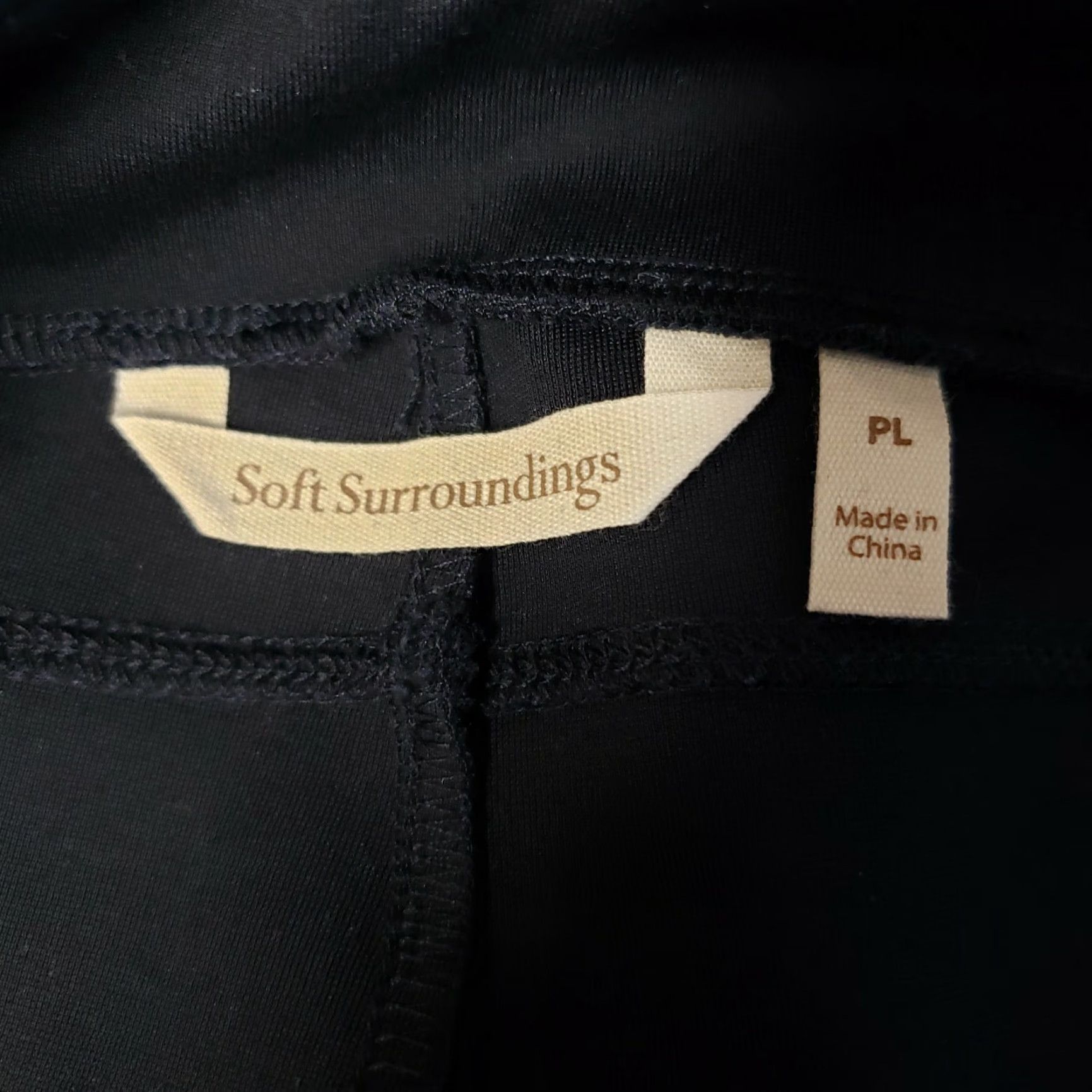 Soft Surroundings Soft Surroundings Womens Sadie Scalloped Ponte Cropped Pants PL Blue Pull On Pants Womens PL Blue Cropped 21.5in Inseam Size 36" / US 14 / IT 50 - 5 Thumbnail