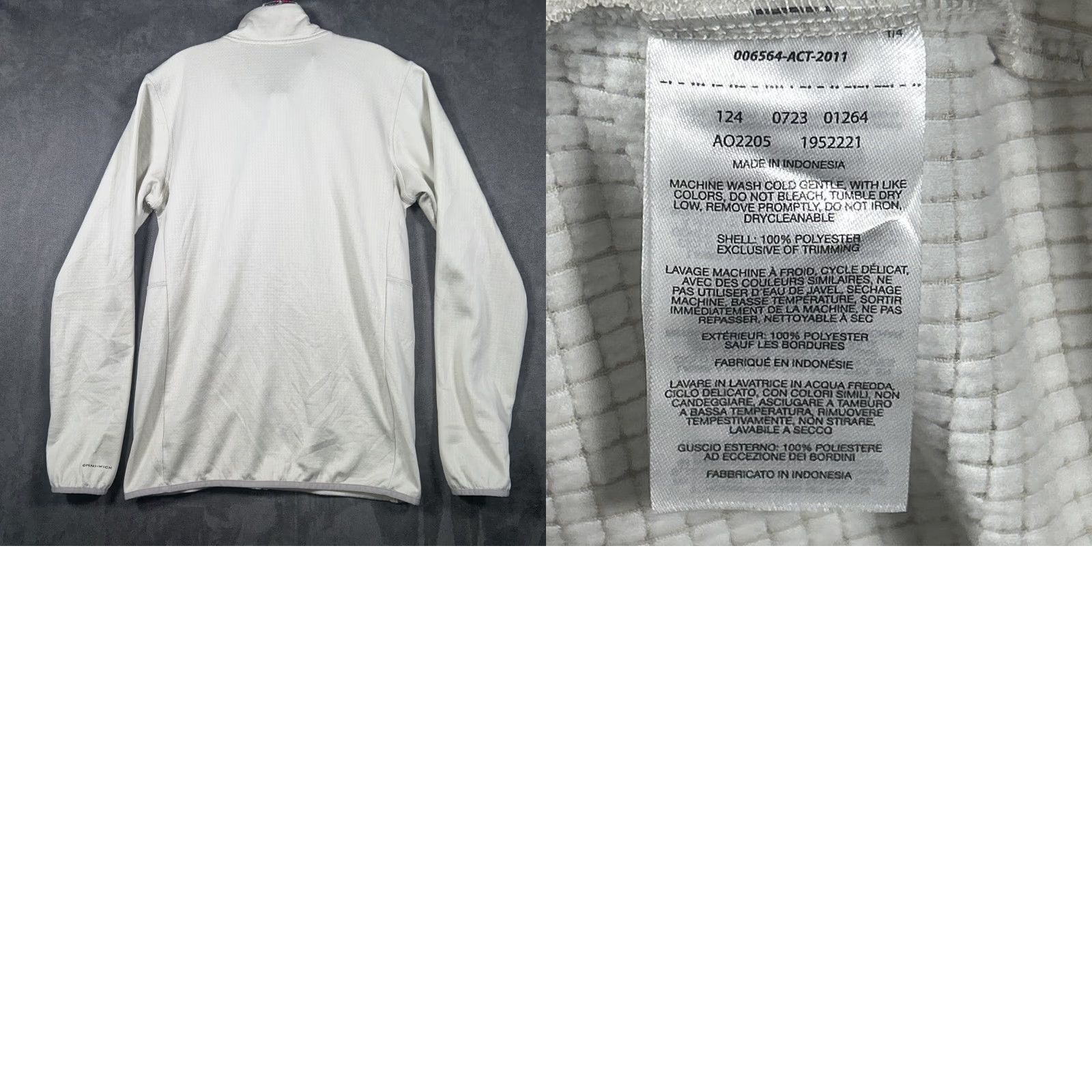 Vintage Columbia Jacket Womens M Ivory Omni-Wick Full Zip Thumbholes Outdoor Hiking Jacket Size M / US 6-8 / IT 42-44 - 8 Thumbnail
