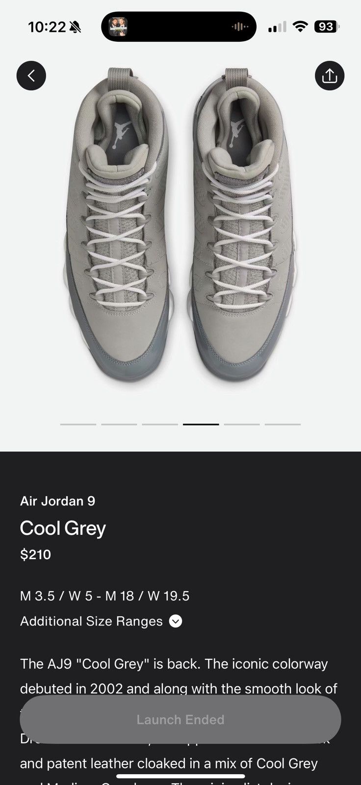 Jordan Brand Cool Grey Size 13 *Preorder Size US 13 / EU 46 - 5 Thumbnail