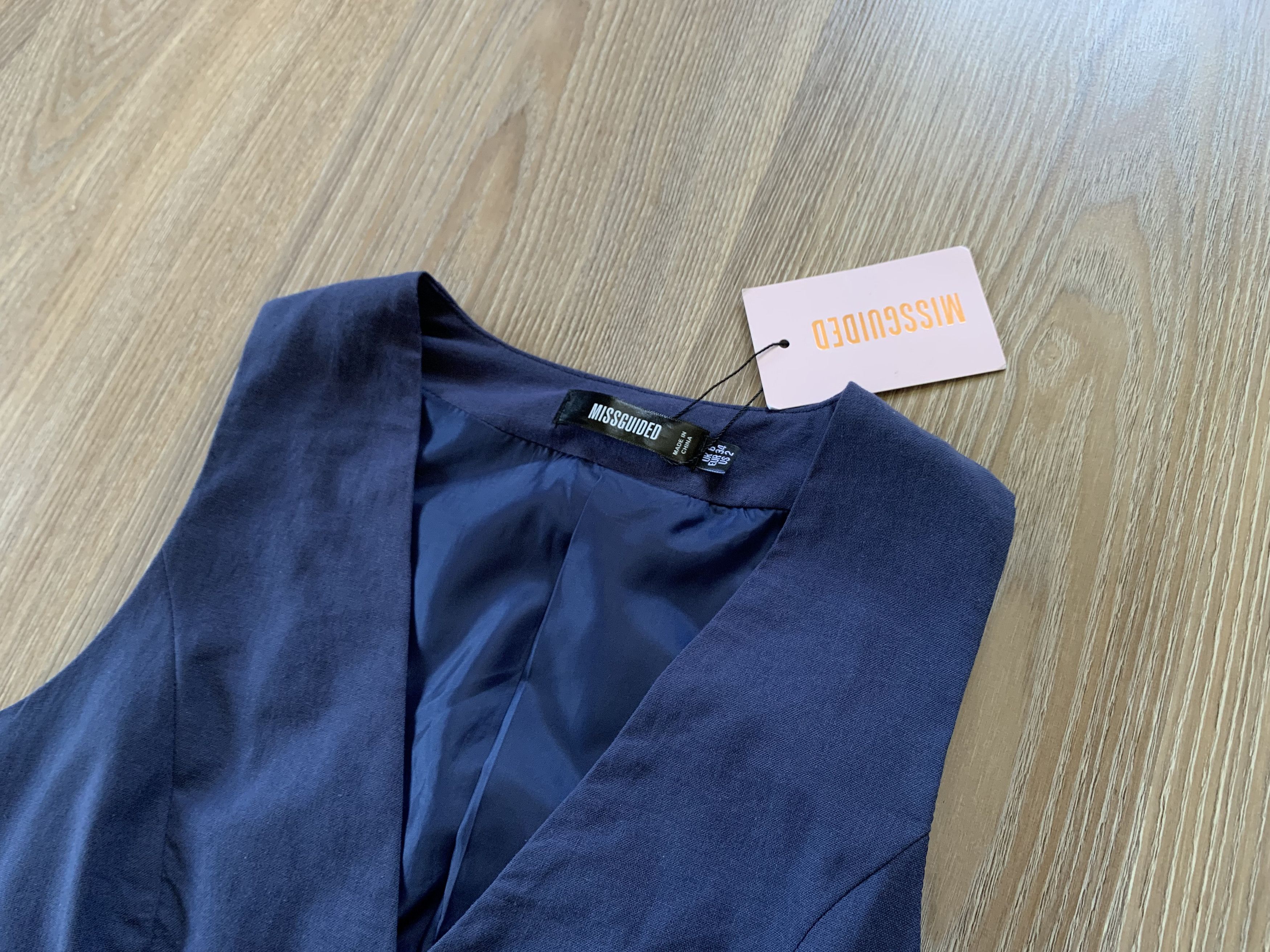 Designer Missguided Women's Blue Vest Size US XXS / EU 40 - 4 Thumbnail