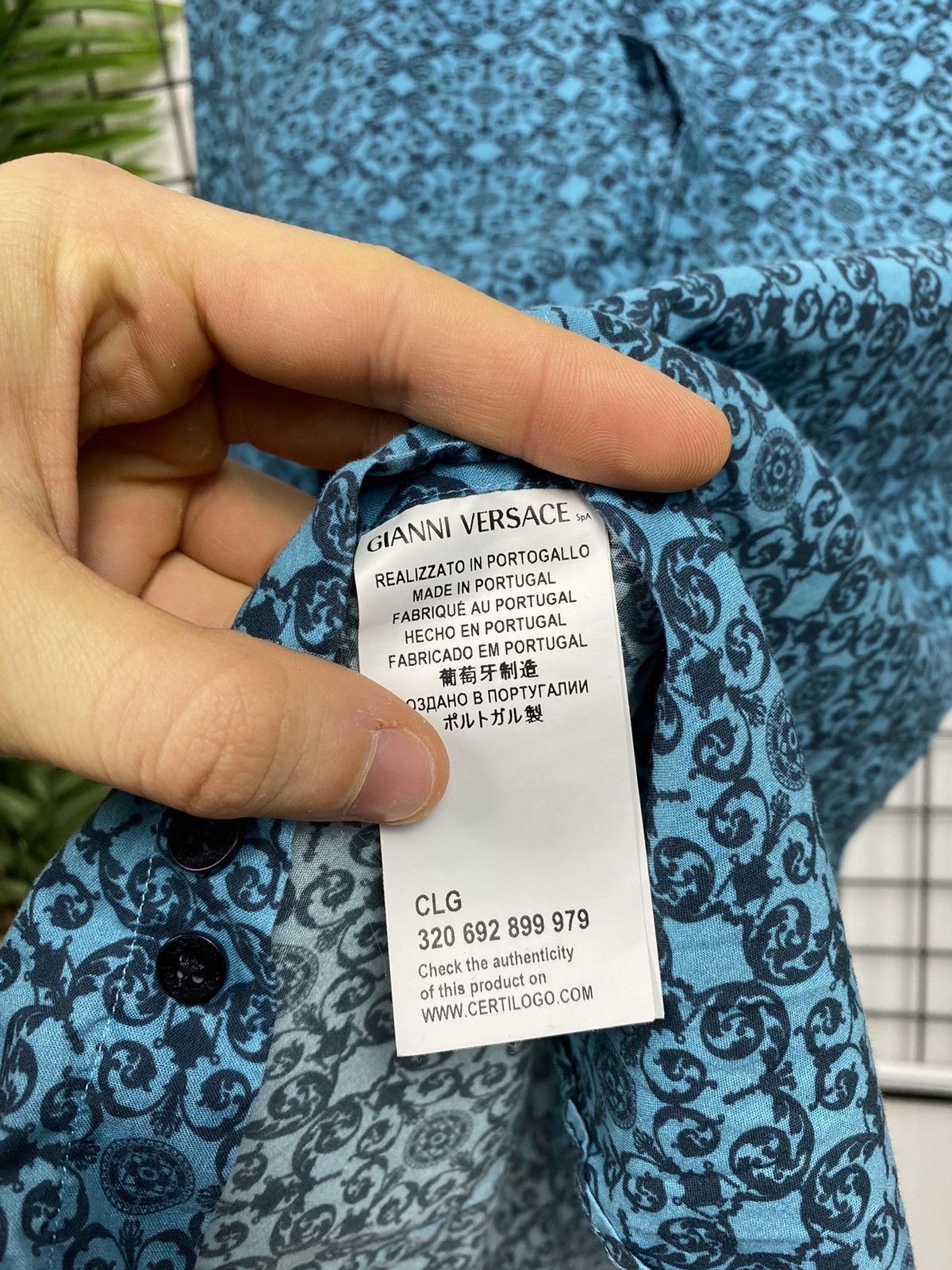 Versace Versace collection All over print shirt Men 16/42 Blue Size US L / EU 52-54 / 3 - 14 Thumbnail