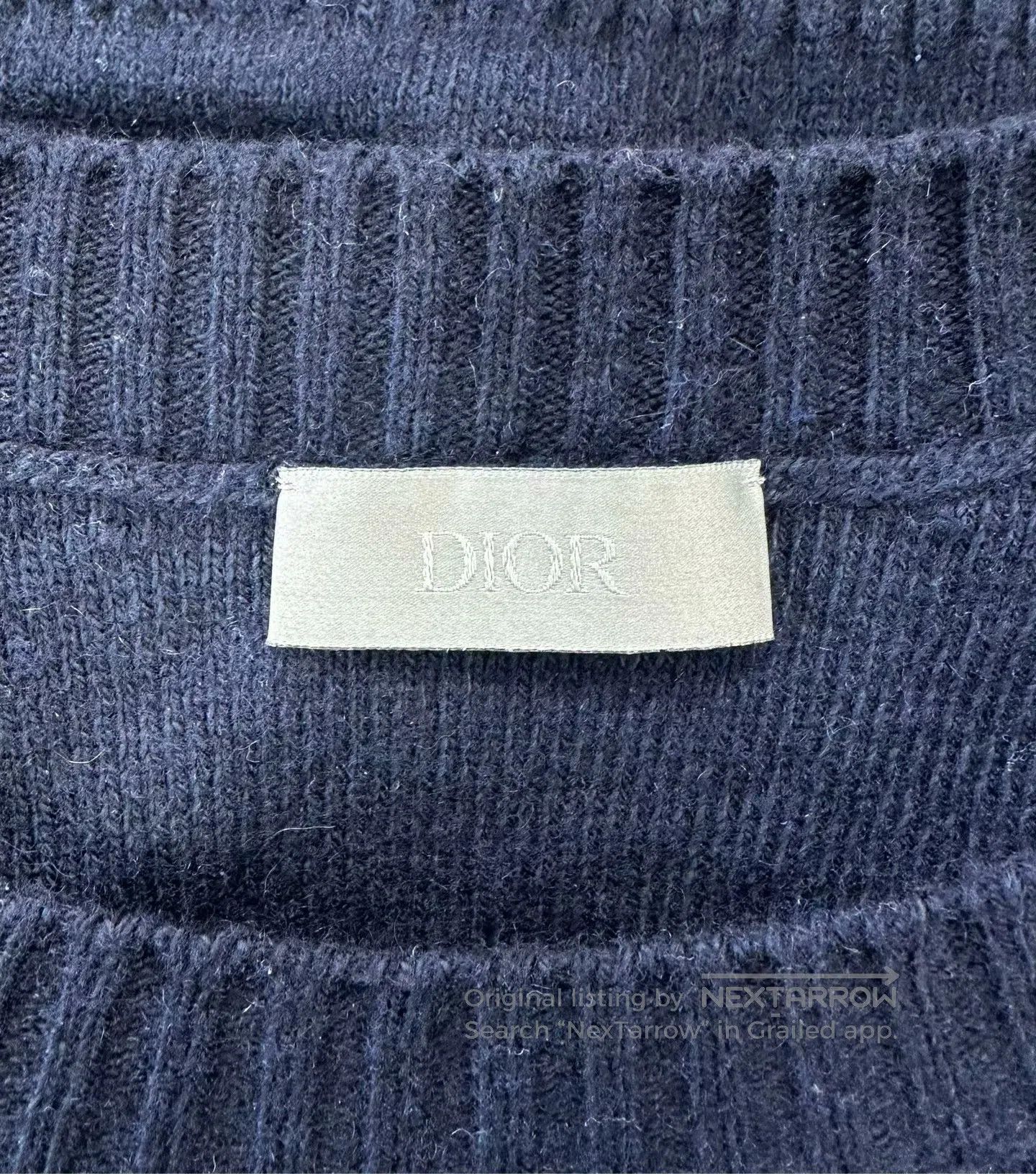Dior Dior Dark Blue Letter Logo Knit Sweater| Size US L / EU 52-54 / 3 - 3 Thumbnail