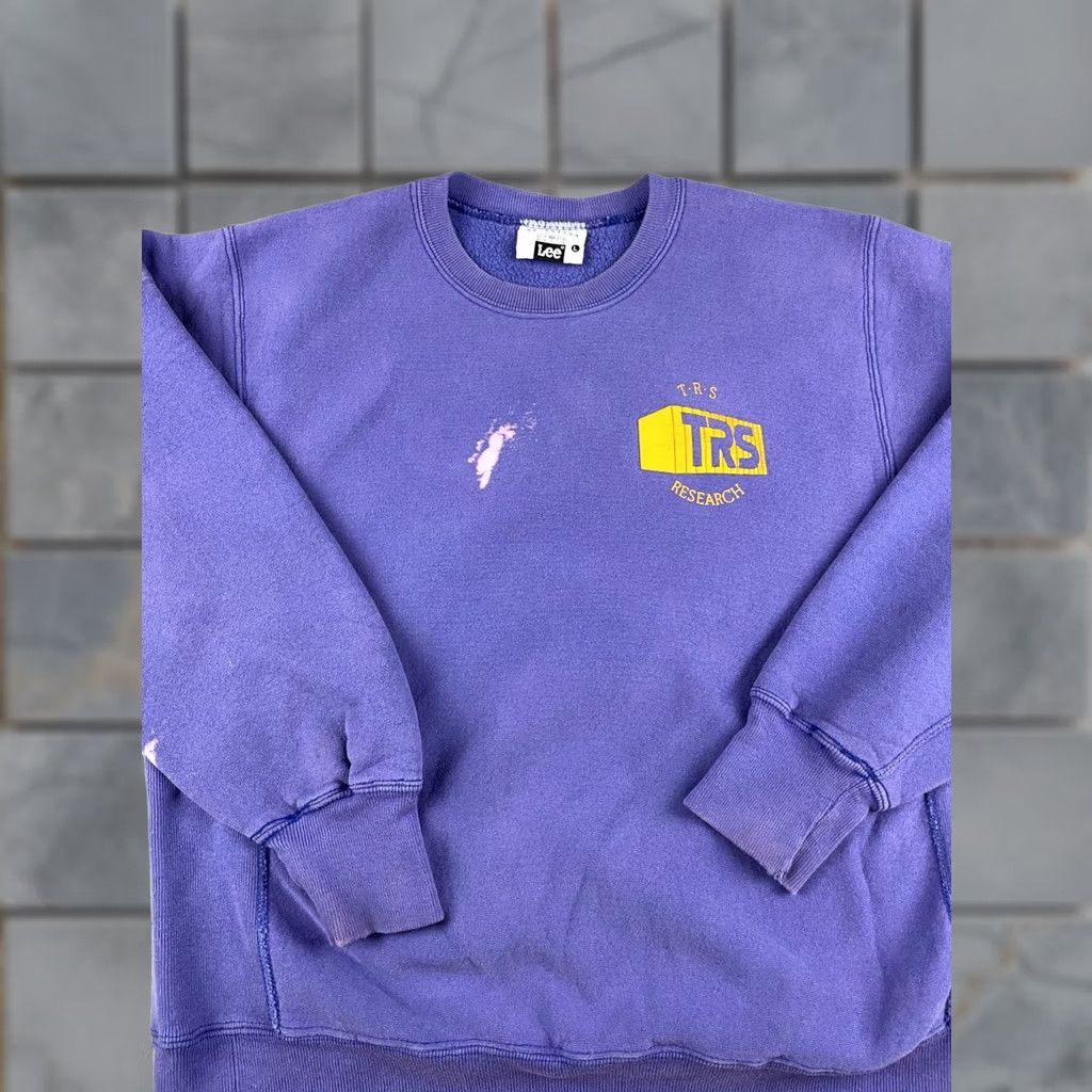 Lee Vintage Lee Sweatshirt Cross Grain Adult Large Purple USA L Crew Neck Pullover Graphic Print 90s Mens Size US L / EU 52-54 / 3 - 1 Thumbnail