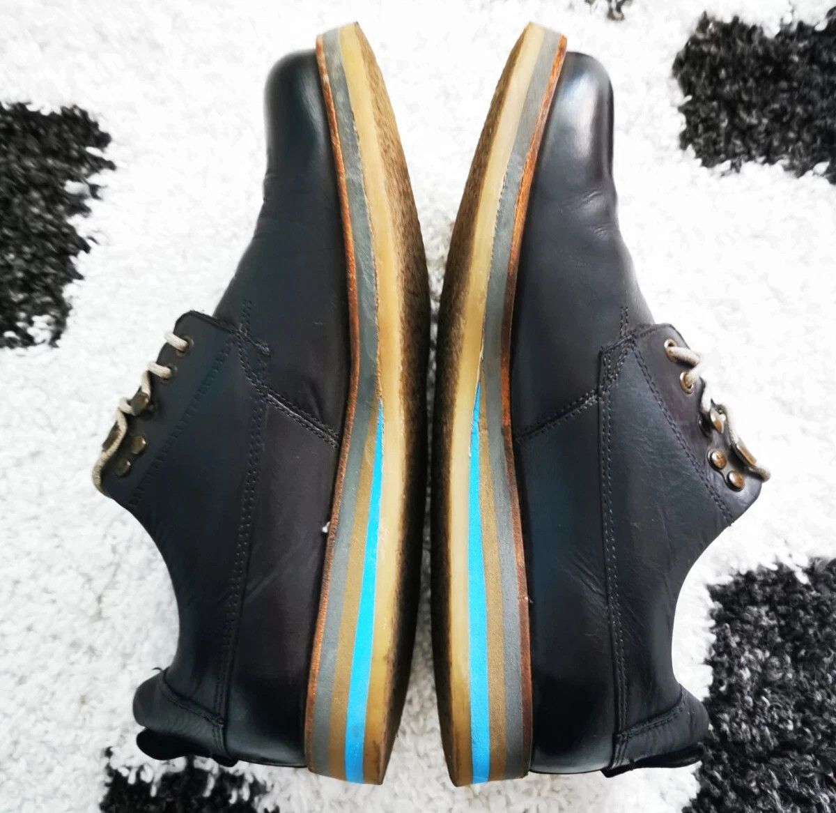 United Colors Of Benetton United Colors of Benetton oxford casual shoes black leather Size US 9.5 / EU 42-43 - 11 Thumbnail
