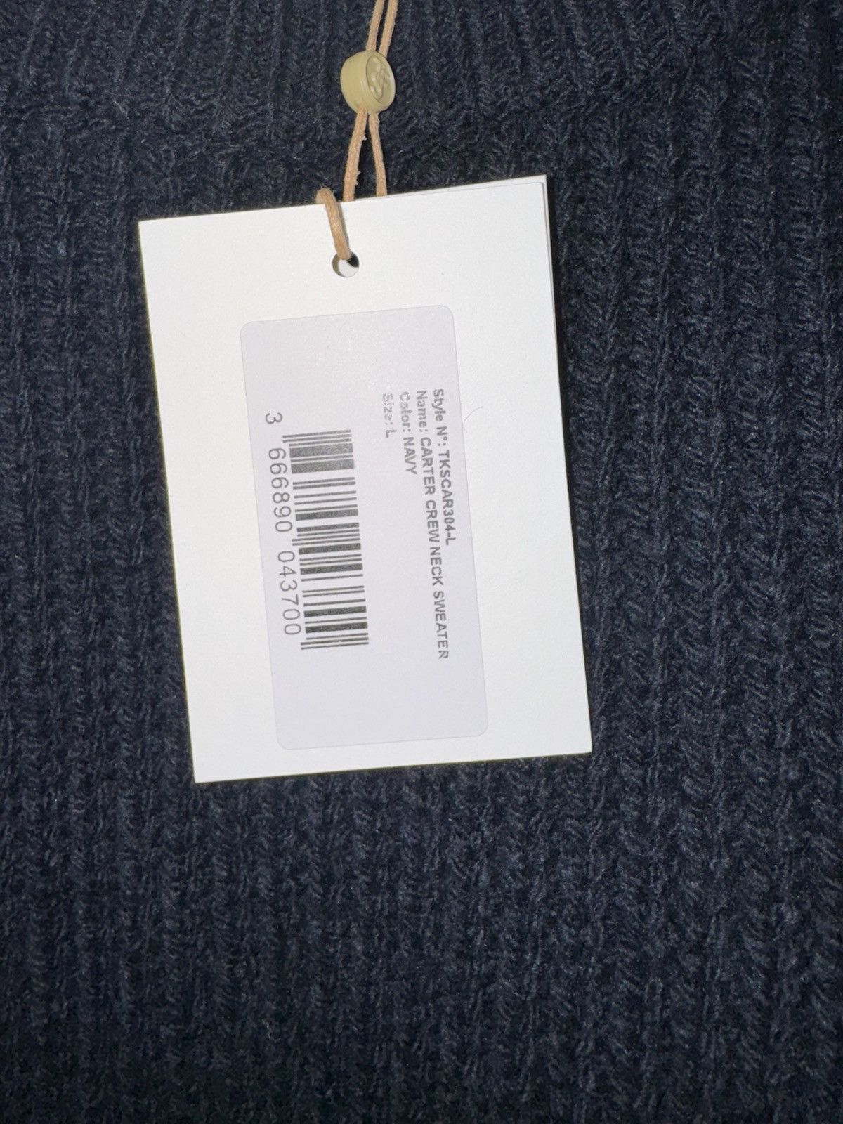 Frankie Shop CARTER CREW NECK SWEATER NAVY Size US L / EU 52-54 / 3 - 3 Thumbnail