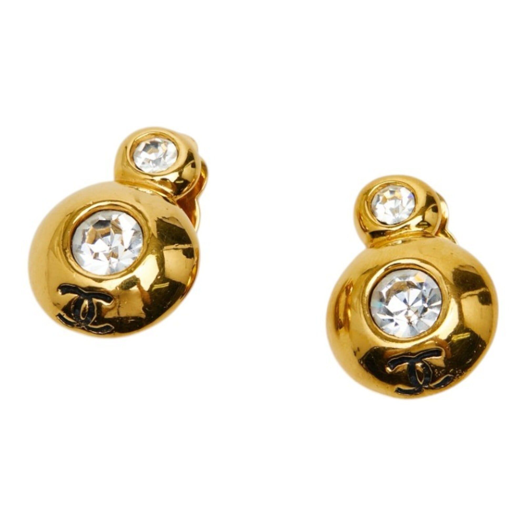 Chanel Chanel Coco Mark Bijou Earrings, Gold Plated, Women's CHANEL Size ONE SIZE - 1 Thumbnail