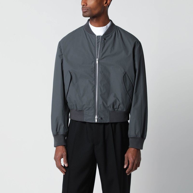 Jil Sander Jil Sander Grey Cotton Zip-Up Bomber Jacket Size US M / EU 48-50 / 2 - 1 Thumbnail