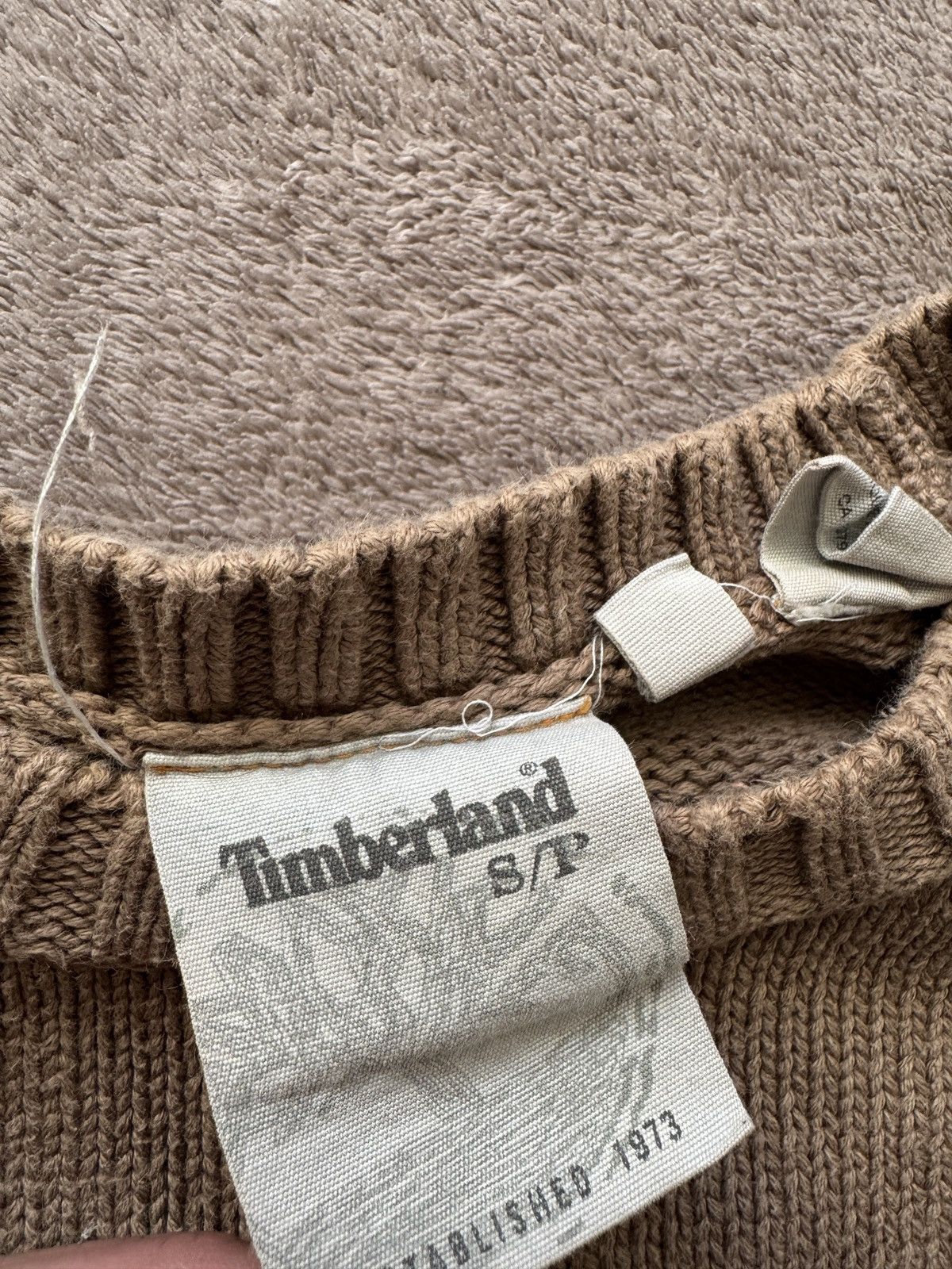 Le Grande Bleu (L.G.B.) × Timberland × Tripp NYC Timberland vintage Y2K faded Cable Knit Grandpa Sweater Size US S / EU 44-46 / 1 - 4 Thumbnail