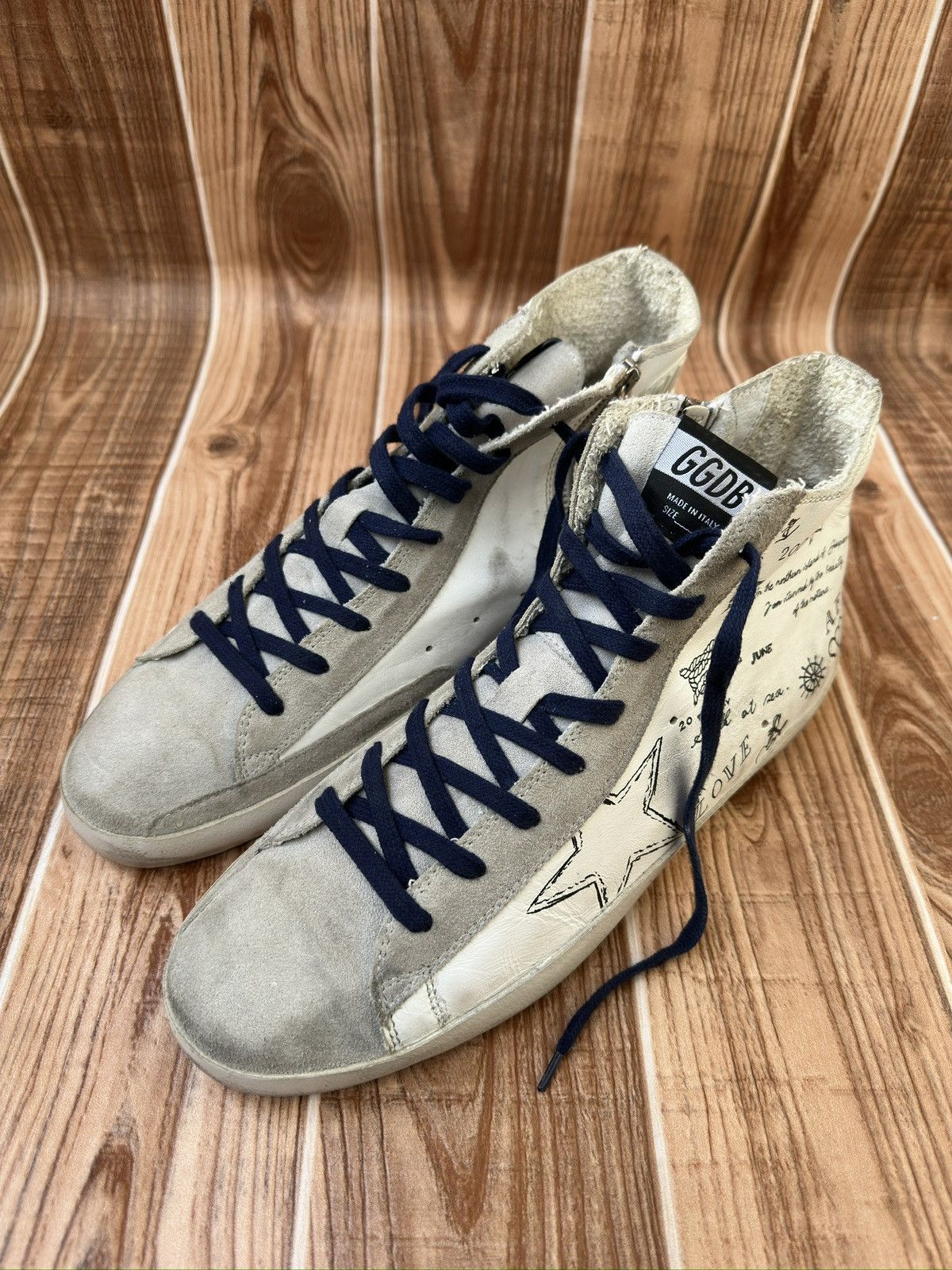 Golden Goose Golden Goose Francy Graffiti Print Leather Sneaks Size US 10 / EU 43 - 3 Thumbnail
