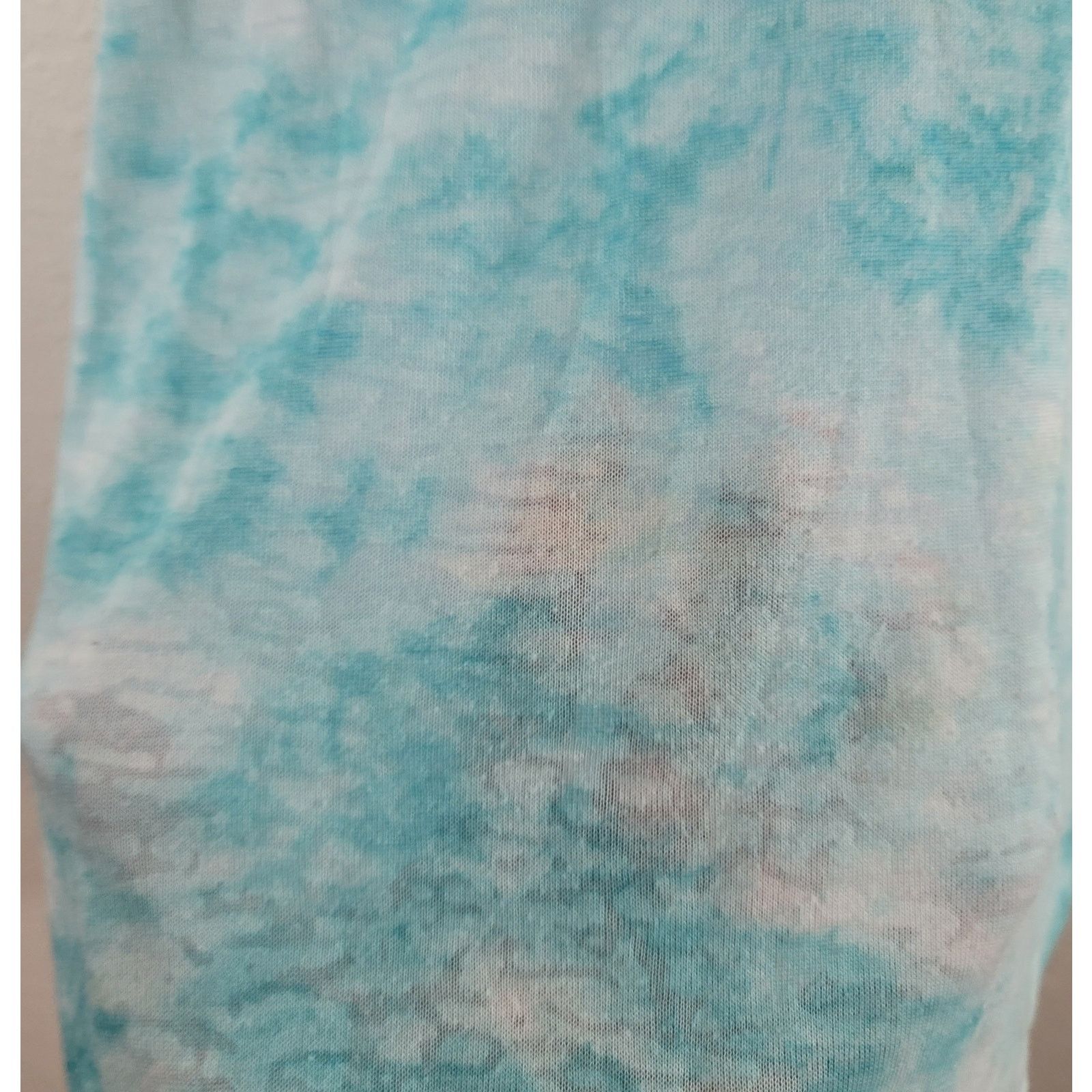 Faded Glory Faded Glory Teal Blue White Burnout Tie Dye Top Medium 8 10 Size M / US 6-8 / IT 42-44 - 2 Thumbnail
