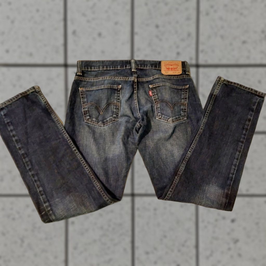 Levi's Mens Levi's 511 Jeans 34x32 Slim Straight Denim Pants Stretch Blue 90s? Size US 34 / EU 50 - 1 Thumbnail
