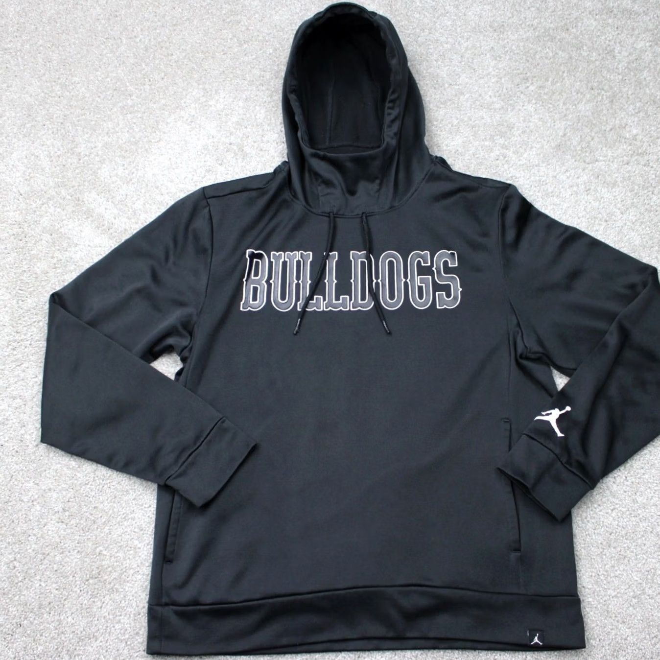 Jordan Brand Jordan Hoodie Mens Medium Black Bulldogs Logo 100% Polyester Hooded Sweatshirt Size US M / EU 48-50 / 2 - 2 Thumbnail