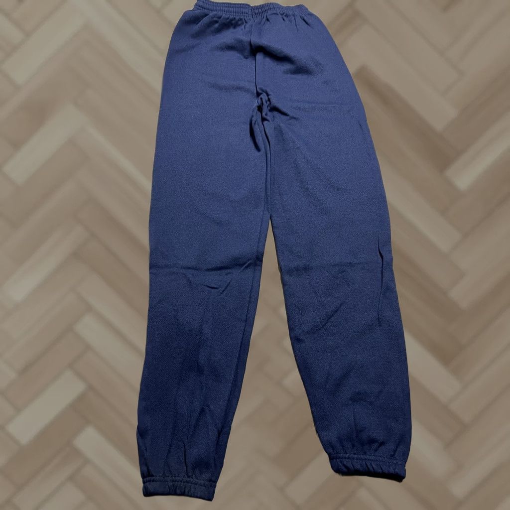 Vintage VINTAGE JE Morgan Sweatpants Navy Blue Mens S 90s Y2K Fleece Elastic Waist Pull On Relaxed Size US 30 / EU 46 - 1 Thumbnail