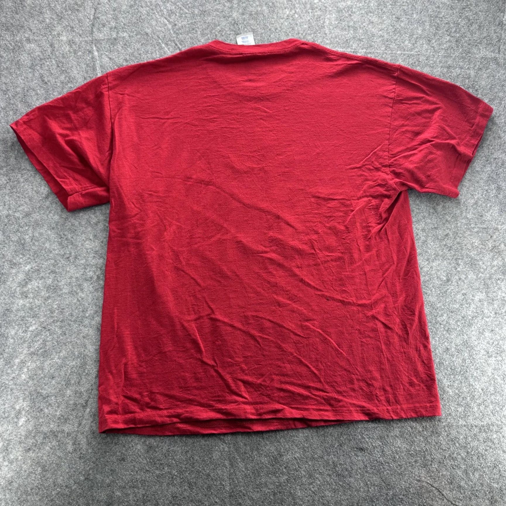 Jerzees JERZEES Warriors Track & Field Graphic T-Shirt Mens XL Red Heavyweight Crew Neck Short Sleeve Sports Size US XL / EU 56 / 4 - 6 Thumbnail