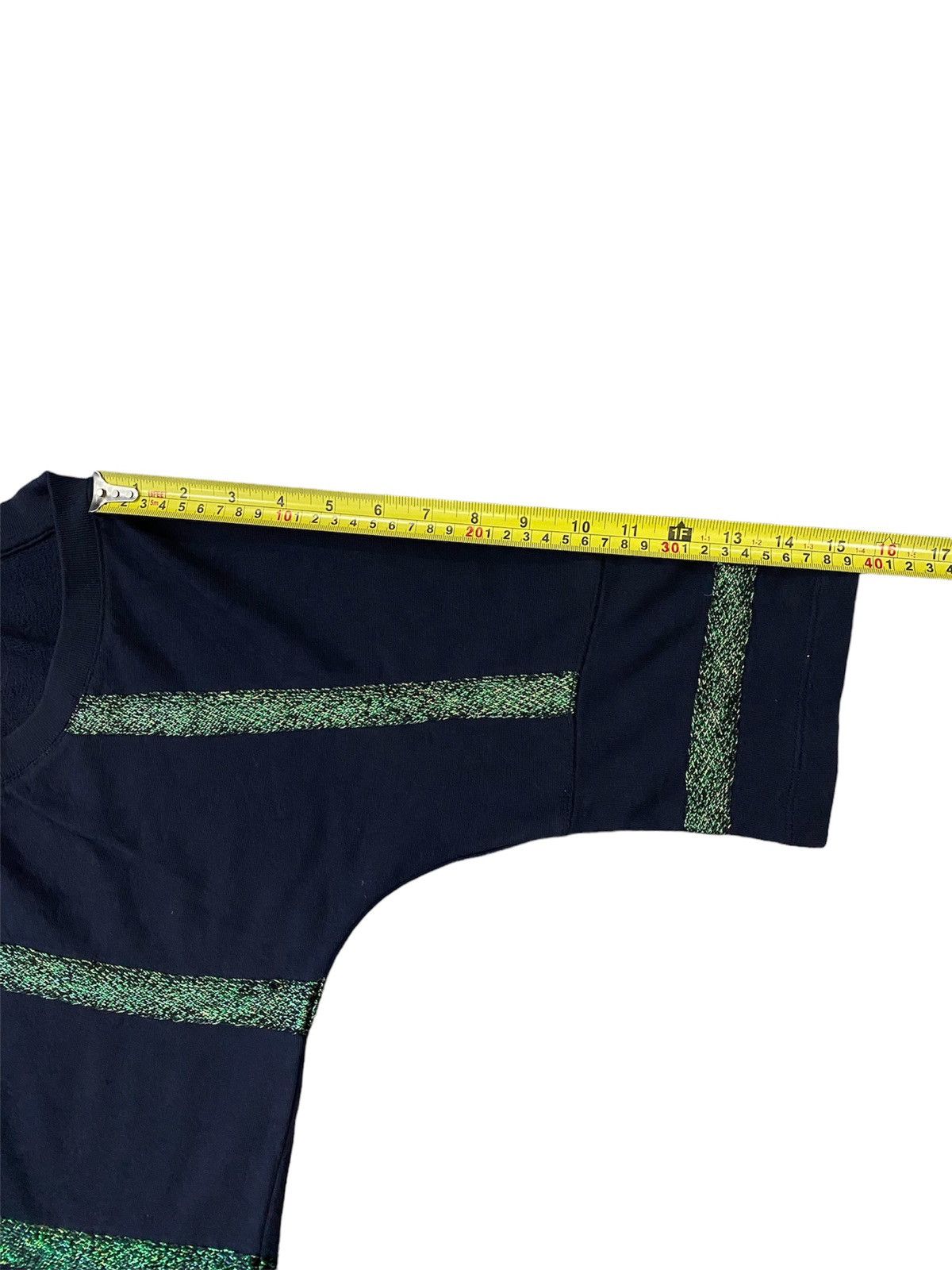 Dries Van Noten Embroidered green stripes sweat cotton 3/4 sleeves Size US S / EU 44-46 / 1 - 16 Thumbnail