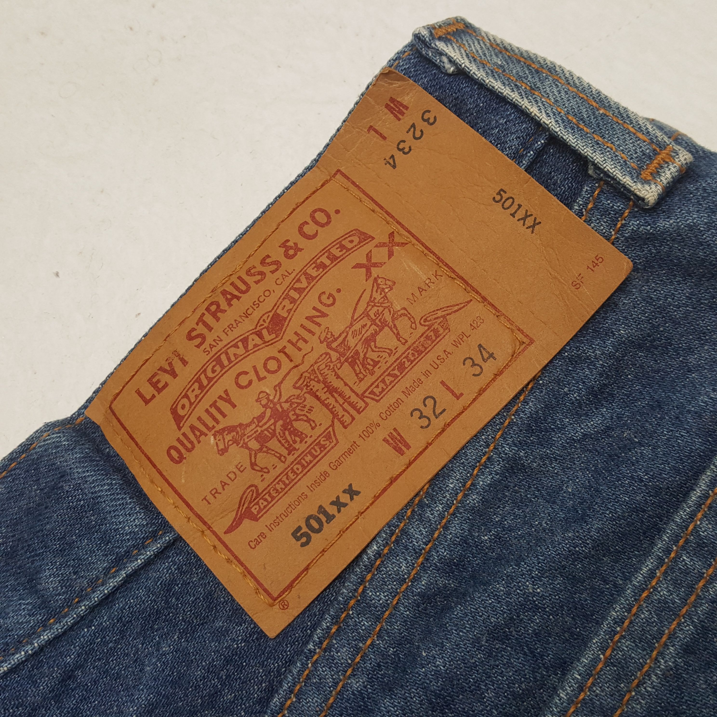 Levi's Vintage 90's Levi's 501 Sun Faded Distressed Jeans RR17 Size US 30 / EU 46 - 15 Thumbnail