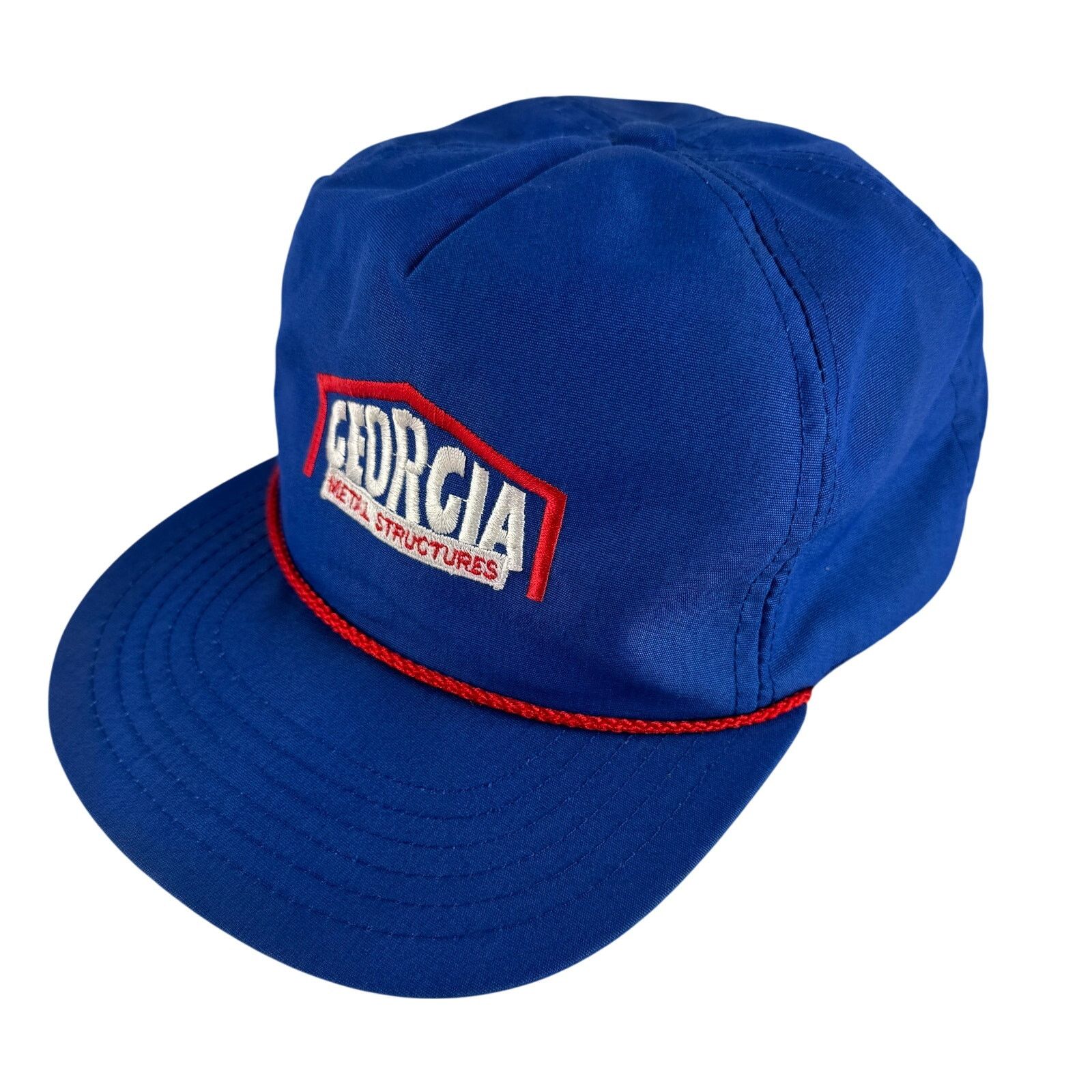 Other Vintage Georgia Metal Structures Hat Blue Red Snapback USA Size ONE SIZE - 2 Thumbnail