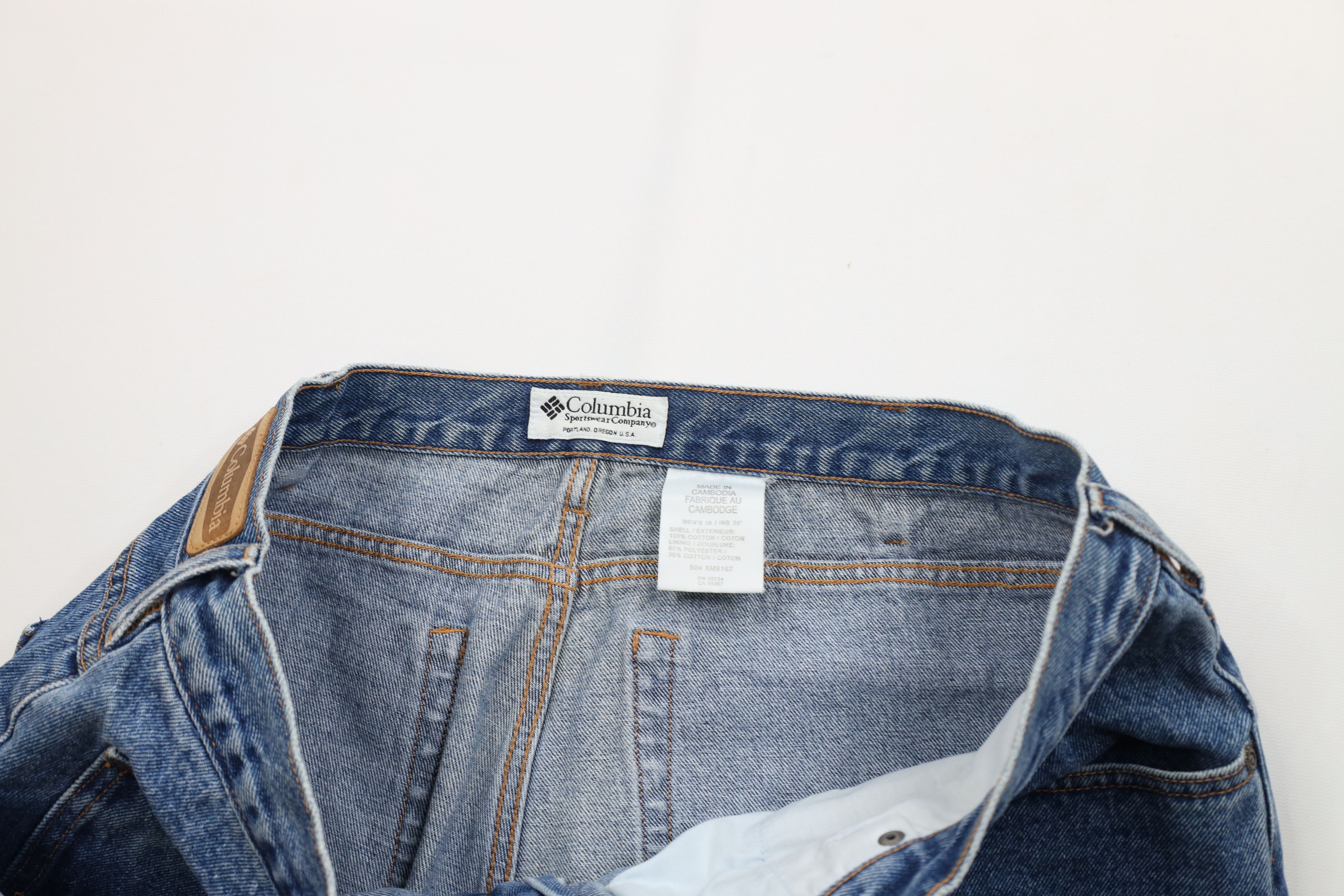 Columbia Vintage 90s Columbia Spell Out Relaxed Wide Leg Denim Jeans Size US 38 / EU 54 - 8 Thumbnail