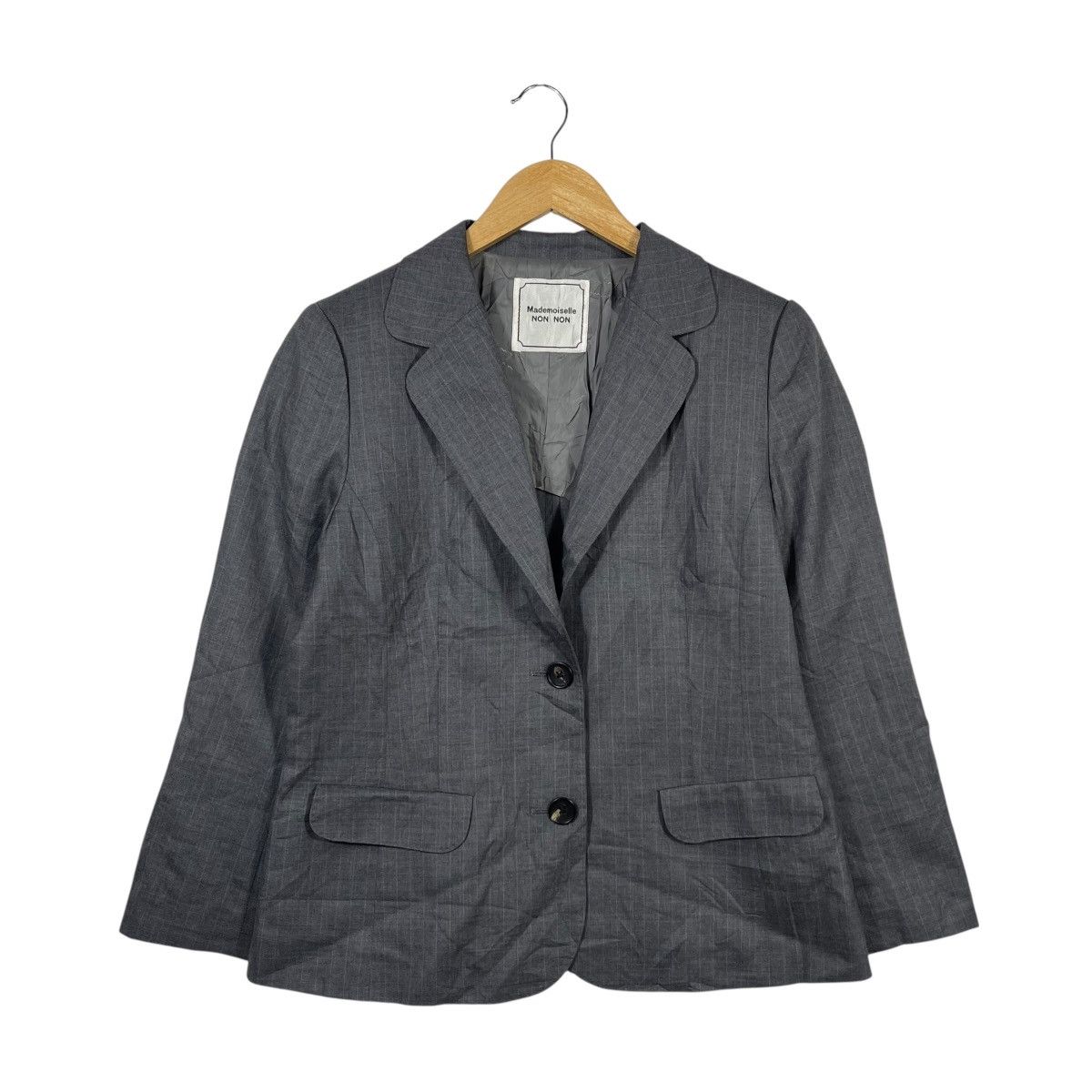 Mademoiselle Non Non Mademoiselle NON NON Grey Tailored Blazer Japan Designer Size 38R - 1 Thumbnail
