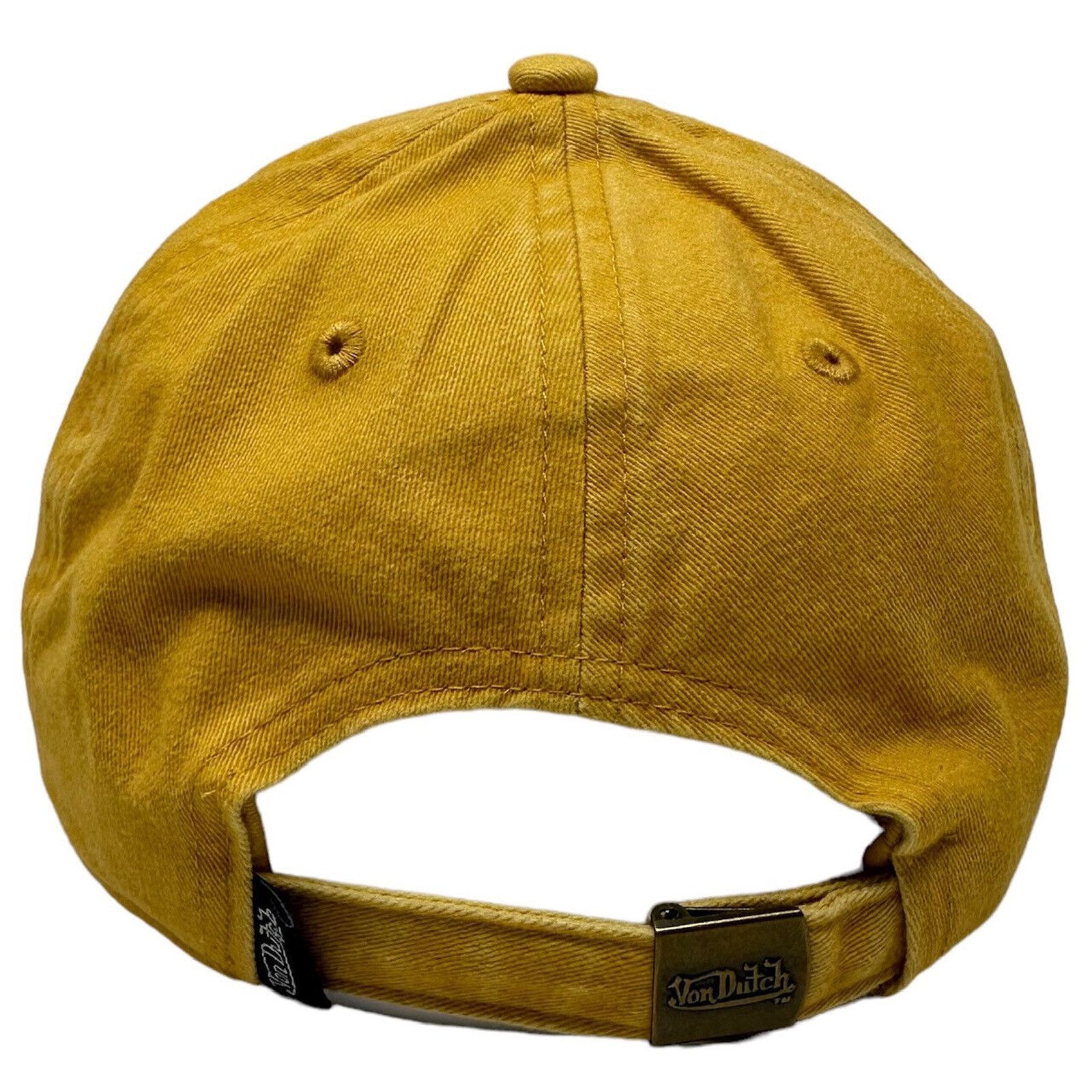 Von Dutch Von Dutch Strapback Hat Washed Mustard Distressed Dad Cap Size ONE SIZE - 4 Thumbnail