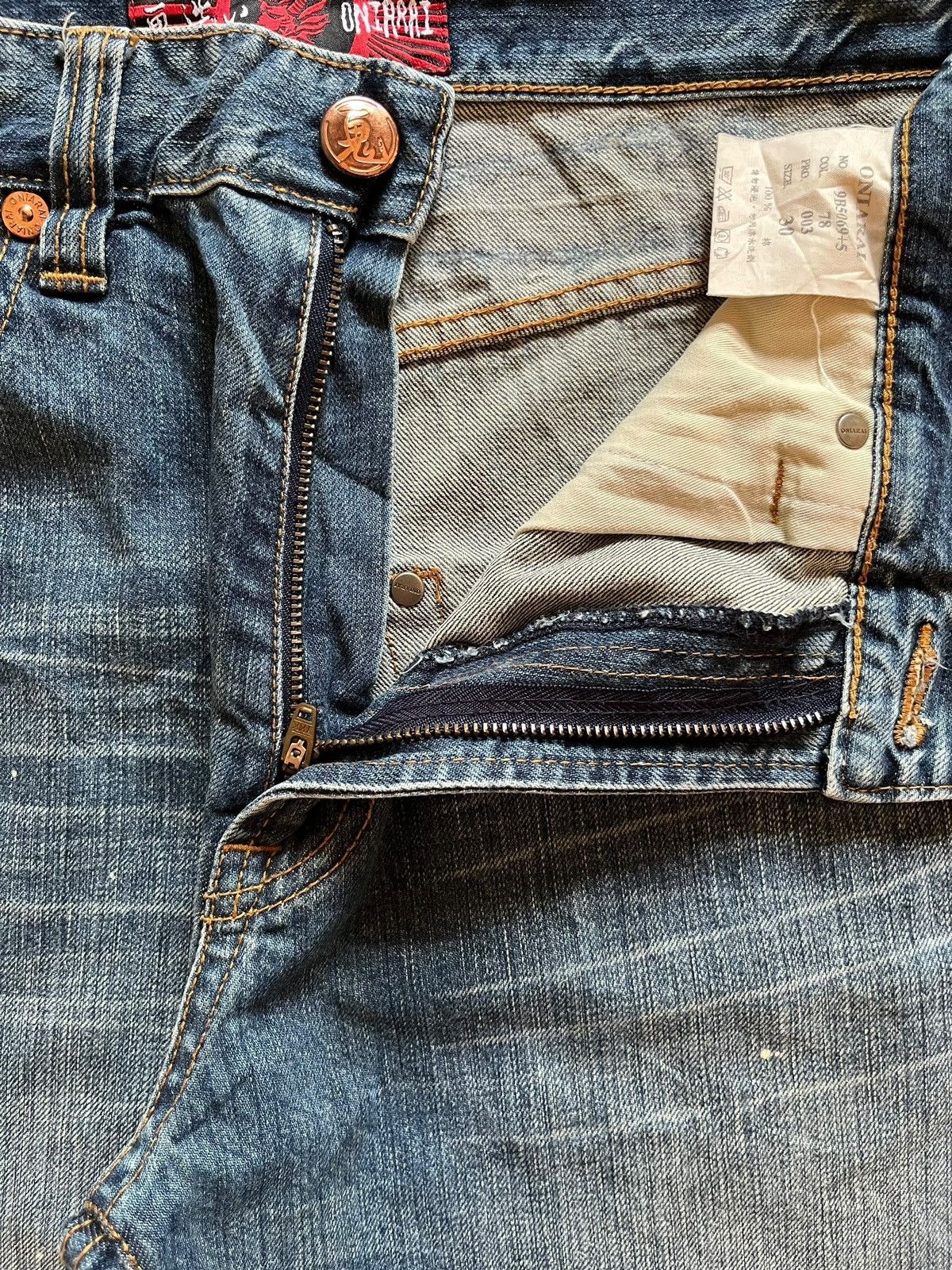 Japanese Brand Vintage Japanese Oniarai Paint Splatter Devil Jeans Size US 29 - 13 Thumbnail
