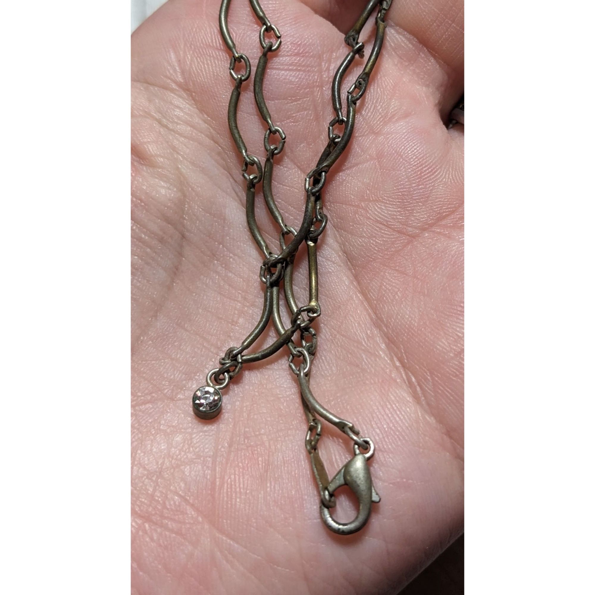 Other Minimalist Rhinestone Curved Bar Necklace Size ONE SIZE - 5 Thumbnail