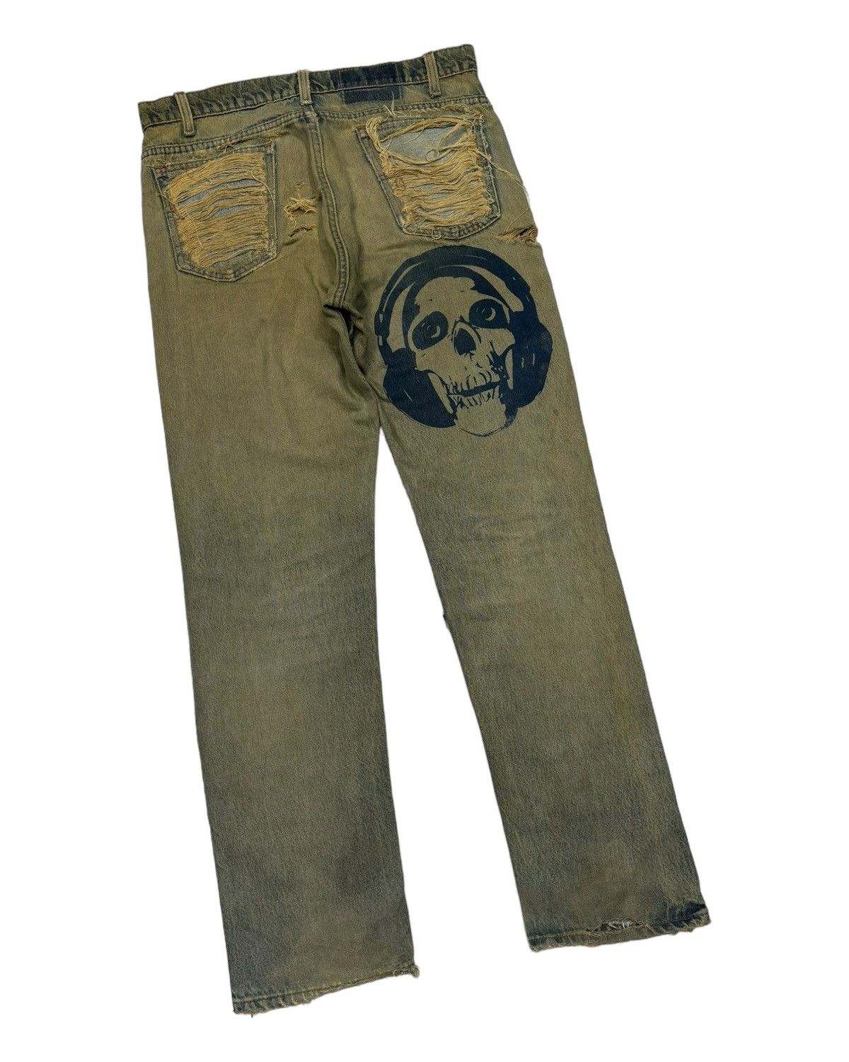Hysteric Glamour Rare Japanese Skulls Distressed Denim Hysteric Glamour Style Size US 33 - 8 Thumbnail