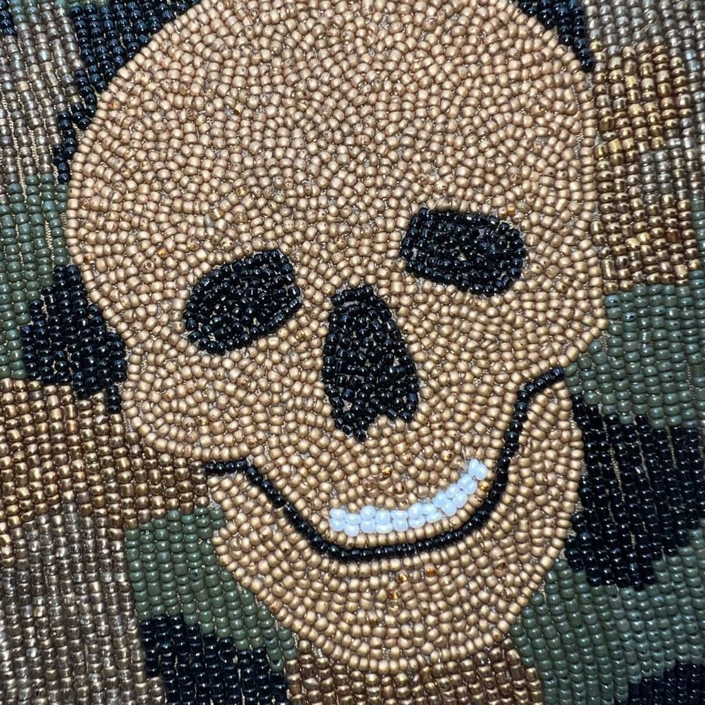 Other Moyna Fully Beaded Satin Back Camouflage Skull Crossbody Size ONE SIZE - 3 Thumbnail