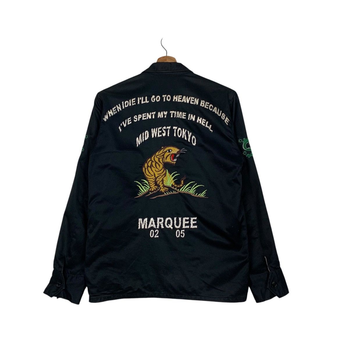 Vintage MARQUEE Embroidery Big Logo Sukajan Jacket #2531-C114 Size US XS / EU 42 / 0 - 1 Thumbnail