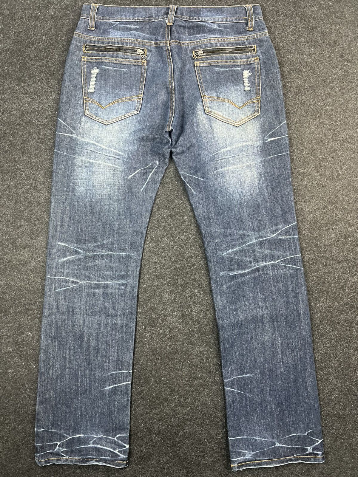 In The Attic In The Attic Homme Distress Punk Bondage Bootcut Jeans Size US 33 - 2 Thumbnail