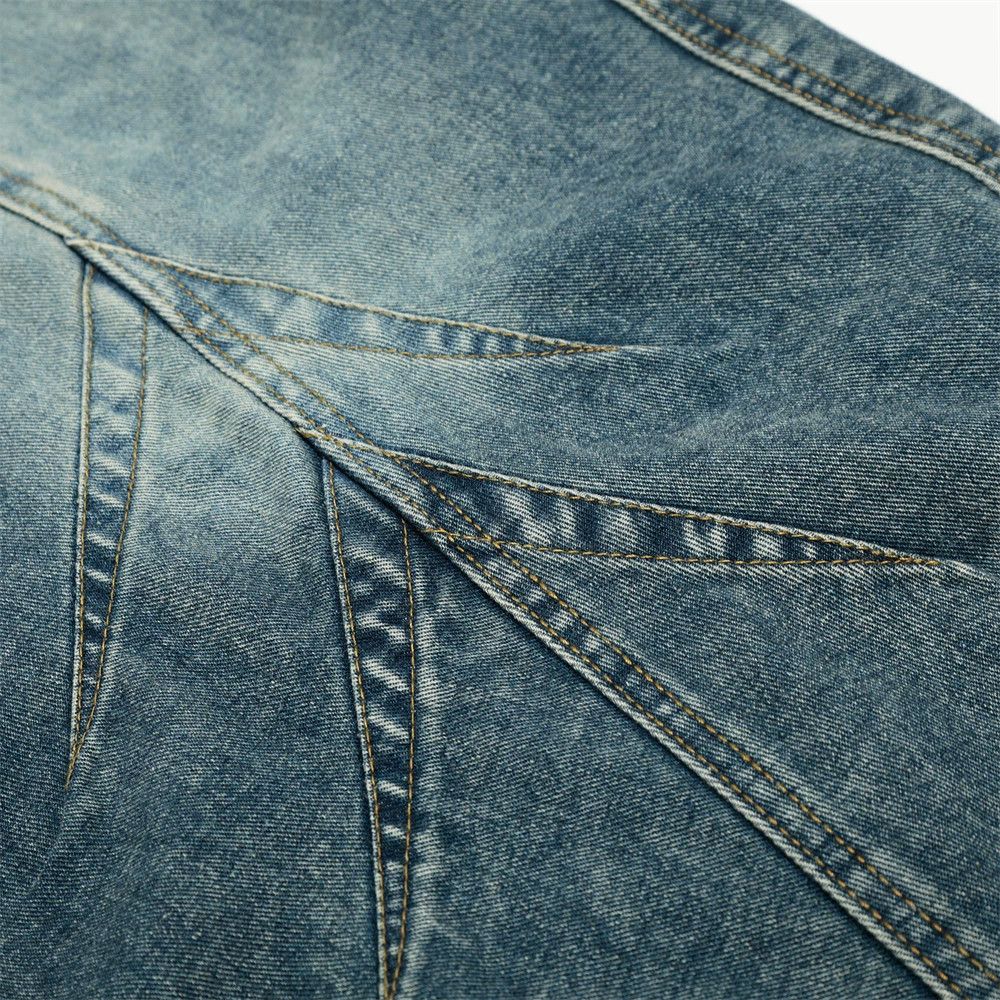 Vintage Men's multi-pocket washed scimitar wide-leg jeans Size US 32 / EU 48 - 6 Thumbnail