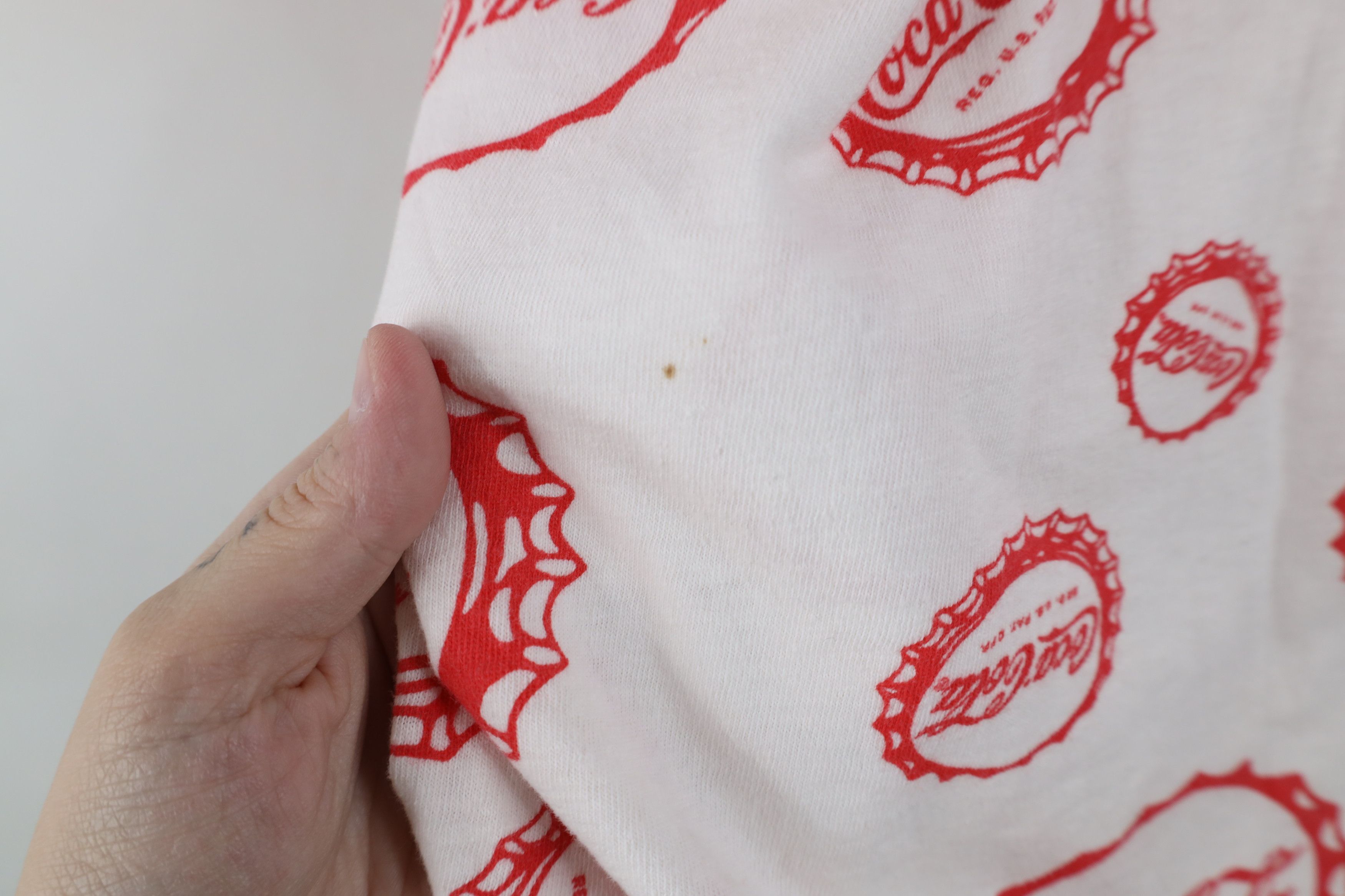 Coca Cola Vintage 80s 90s Coca Cola All Over Print T-Shirt USA Size S / US 4 / IT 40 - 7 Thumbnail