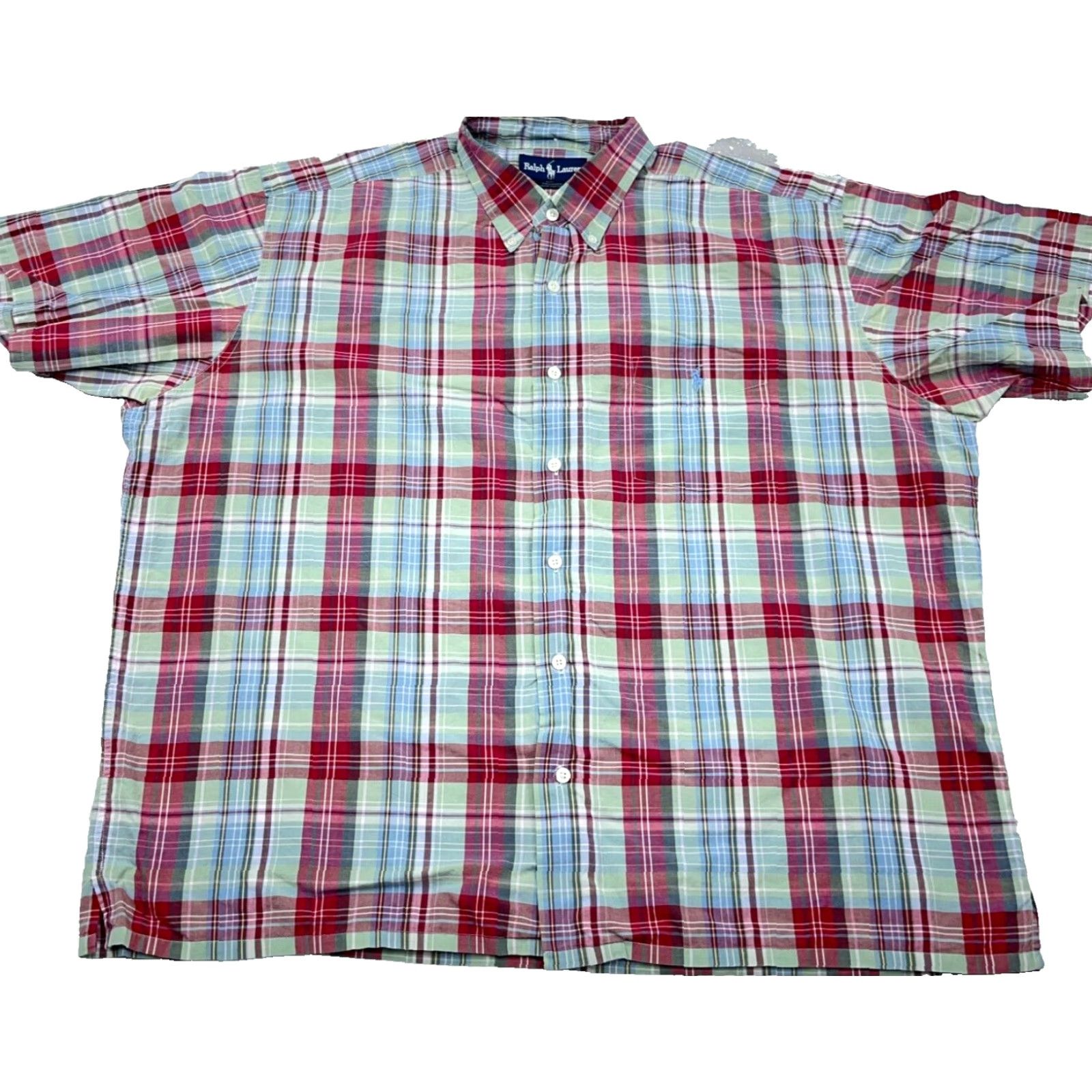 Ralph Lauren Ralph Lauren Shirt Men XL Pink Blue Button Up Tartan Plaid Camp Pocket Greggor Size US XL / EU 56 / 4 - 2 Thumbnail