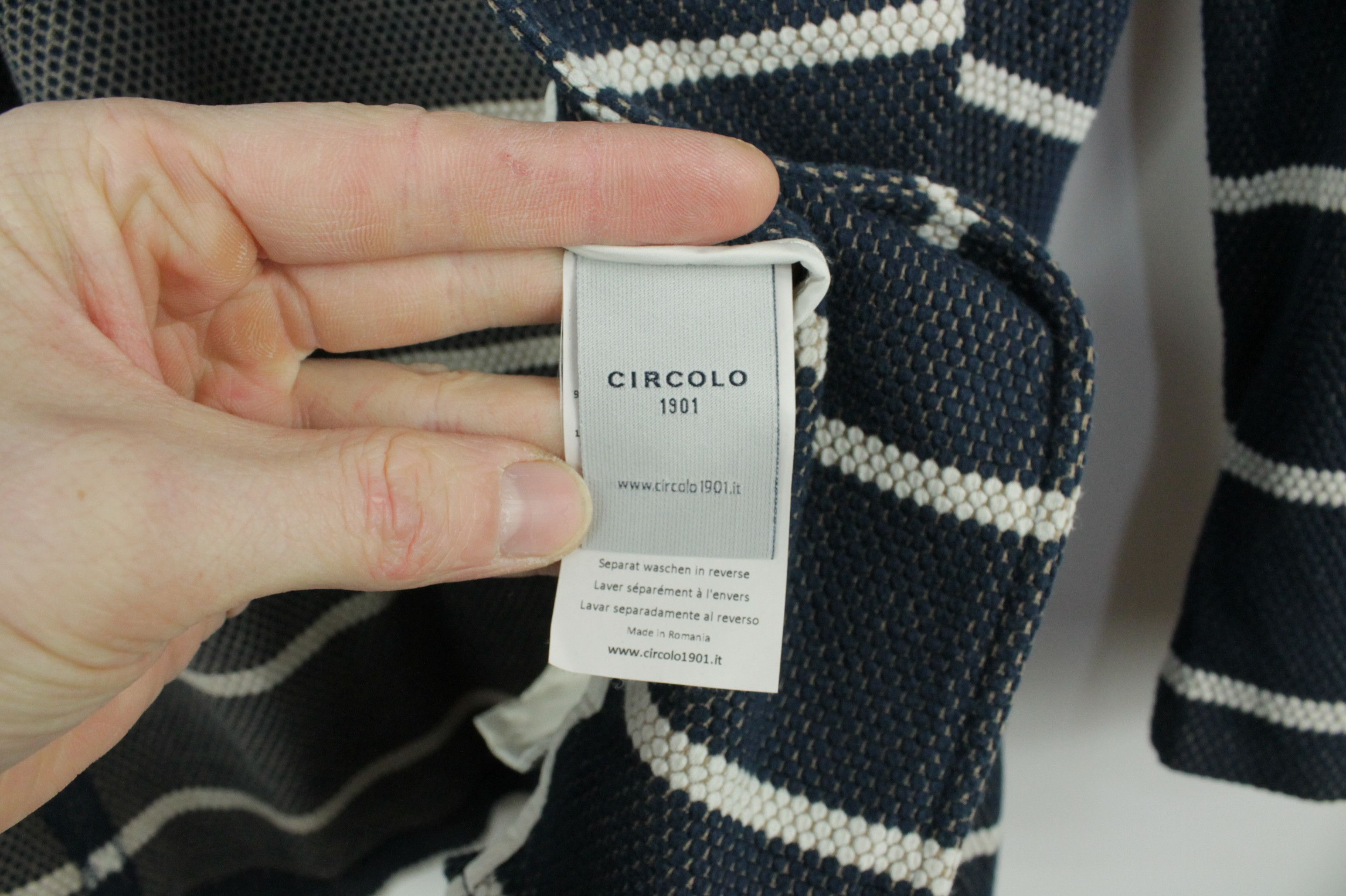 Circolo 1901 Circolo 1901 Blue-White Striped Cotton Blazer Jacket Women's Size M / US 6-8 / IT 42-44 - 9 Thumbnail