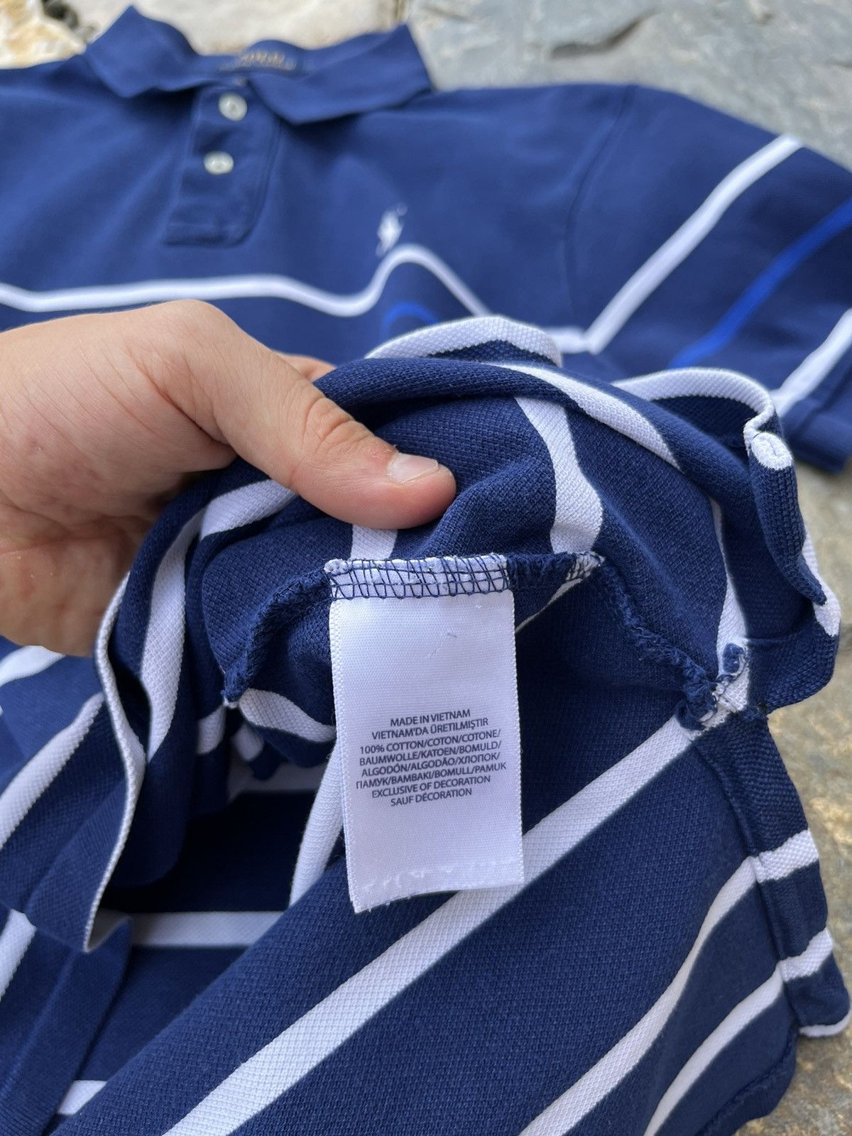 Polo Ralph Lauren × Ralph Lauren Polo Ralph Lauren striped tee t-shirt y2k chest small pony Size US L / EU 52-54 / 3 - 16 Thumbnail