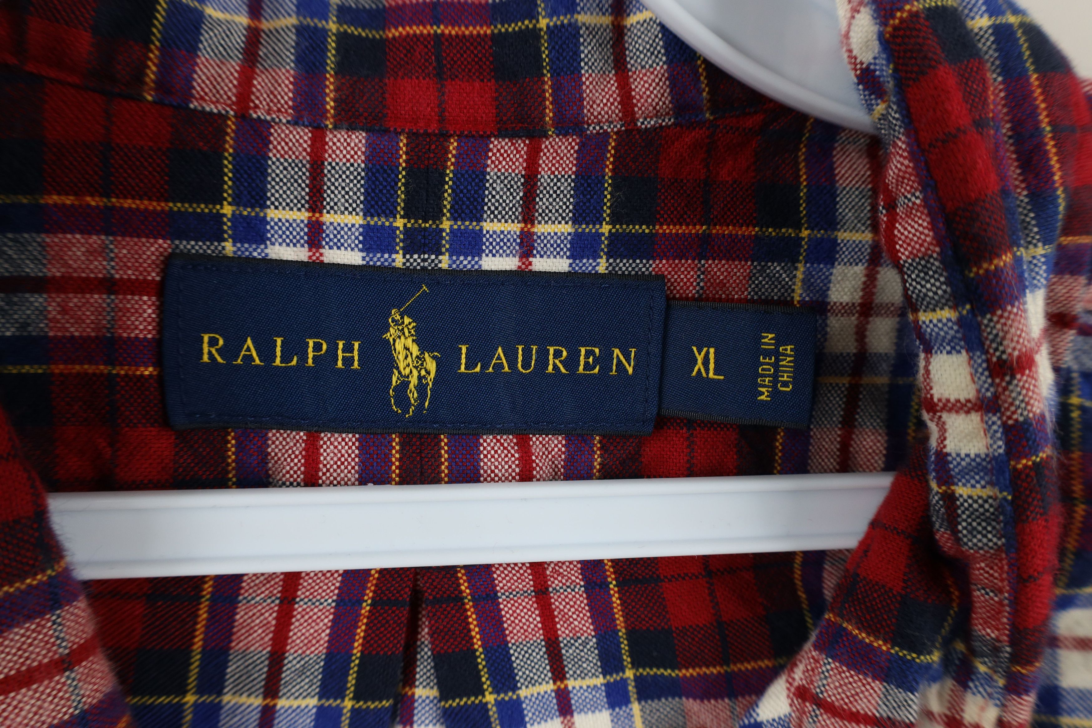 Ralph Lauren × Vintage Vintage Ralph Lauren Collared Button Down Shirt Plaid Size US XL / EU 56 / 4 - 5 Thumbnail