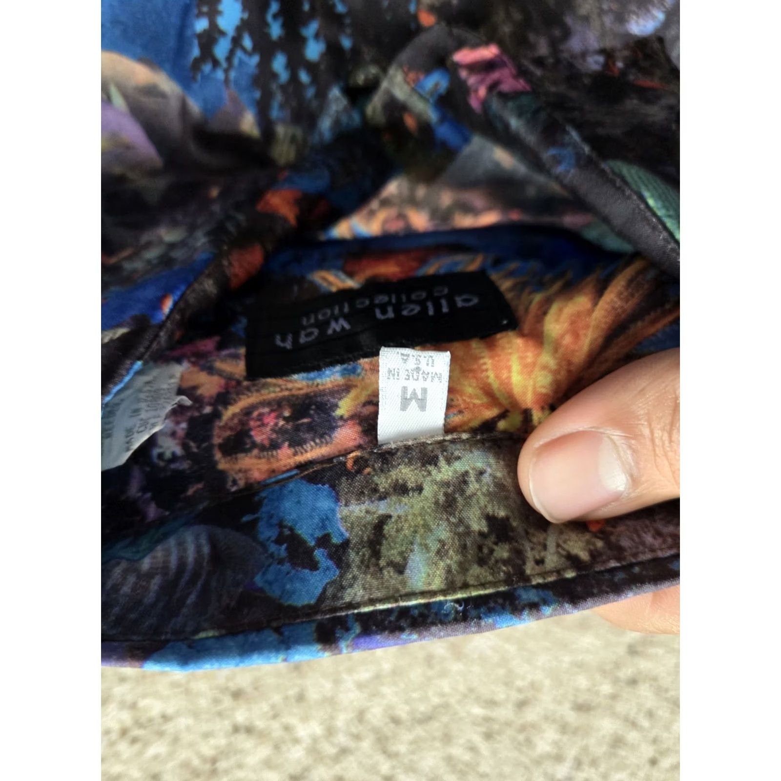 REEF VINTAGE Allen Wah Shirt Medium Mens Button Up Coral Reef Aquarium Print USA 90s Size US M / EU 48-50 / 2 - 4 Thumbnail