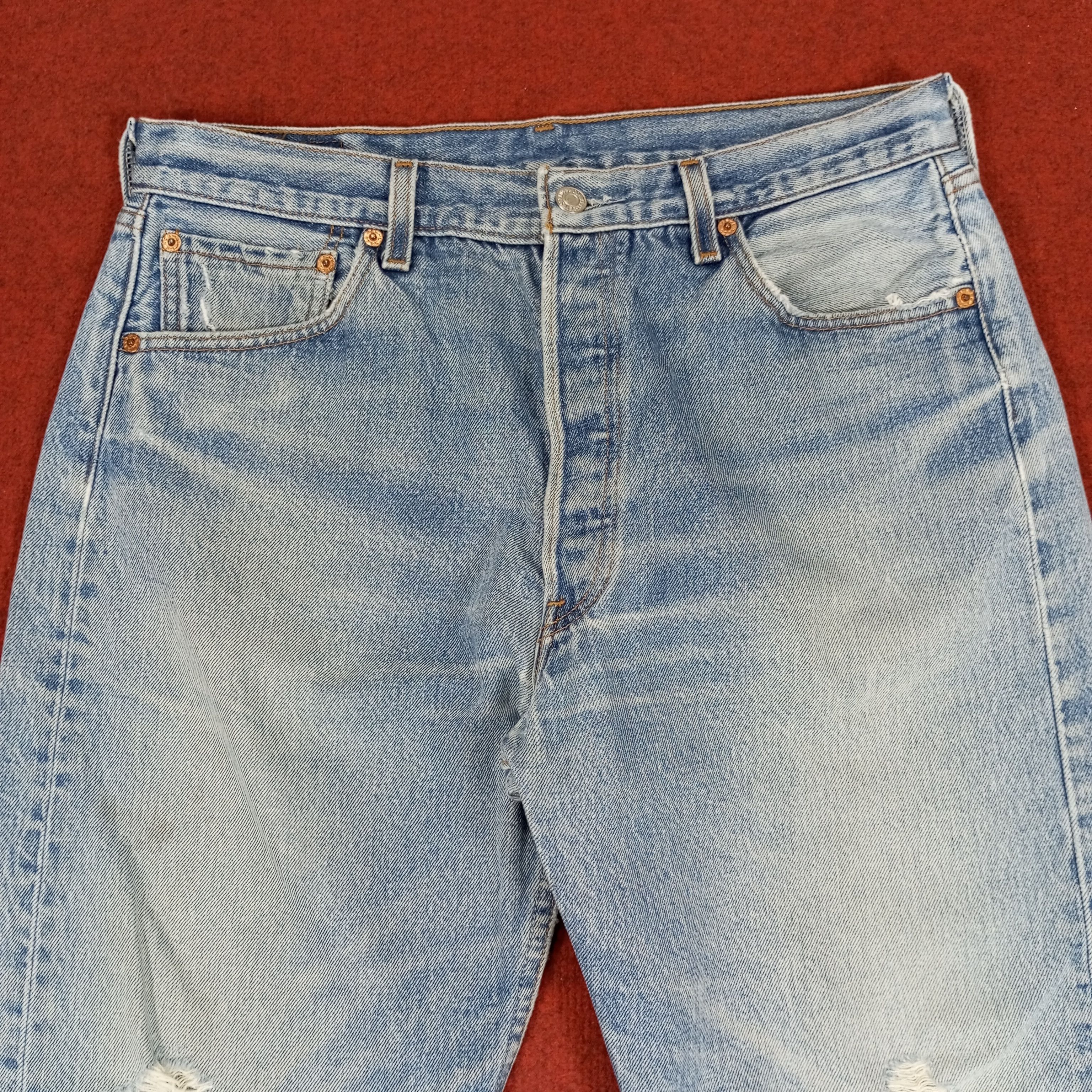 Levi's × Vintage Levis Streetwear Style Distressed Jeans Size US 32 / EU 48 - 2 Thumbnail