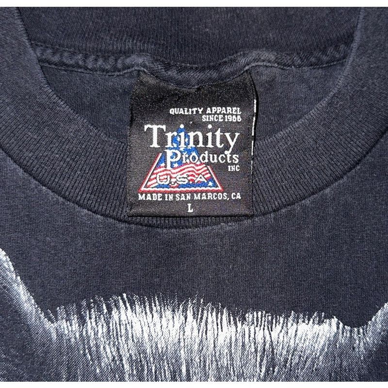 Trinity The Label Trinity Big Wolf Tee Black Shirt VTG 90s Single Stitch Large Size US L / EU 52-54 / 3 - 2 Thumbnail