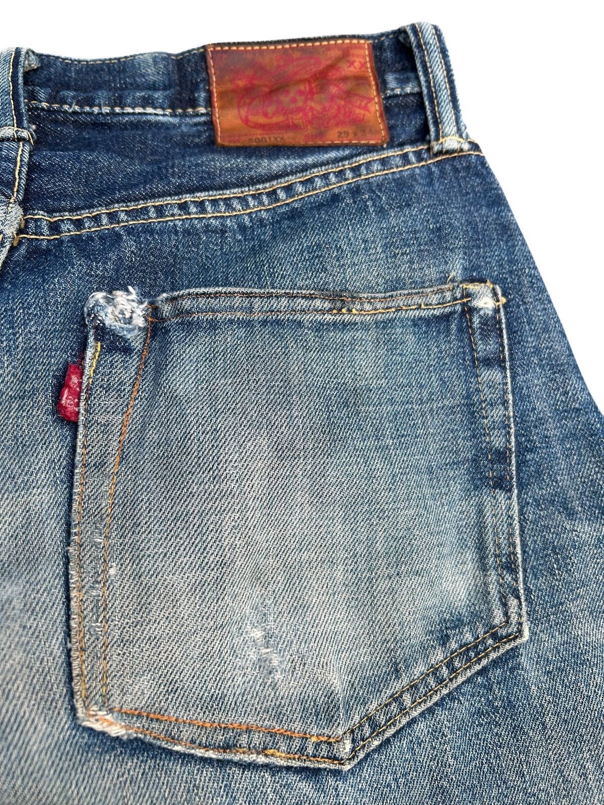 Kapital Vintage Skull Fab Four Selvedge Distressed Denim Jeans Size US 28 / EU 44 - 18 Thumbnail