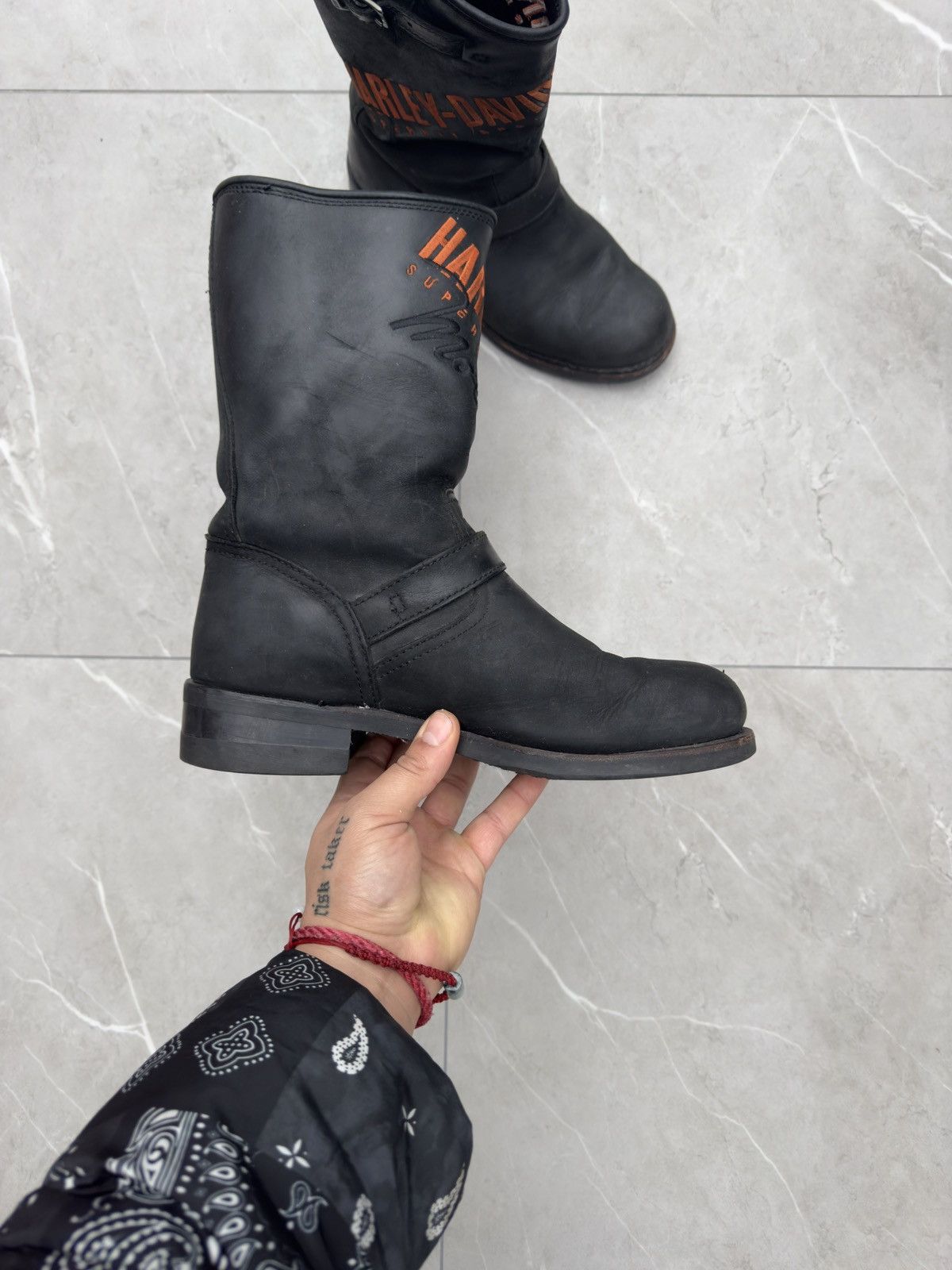 Vintage Vintage Harley Motorcycle Engineering Boots Size US 10 / EU 43 - 7 Thumbnail