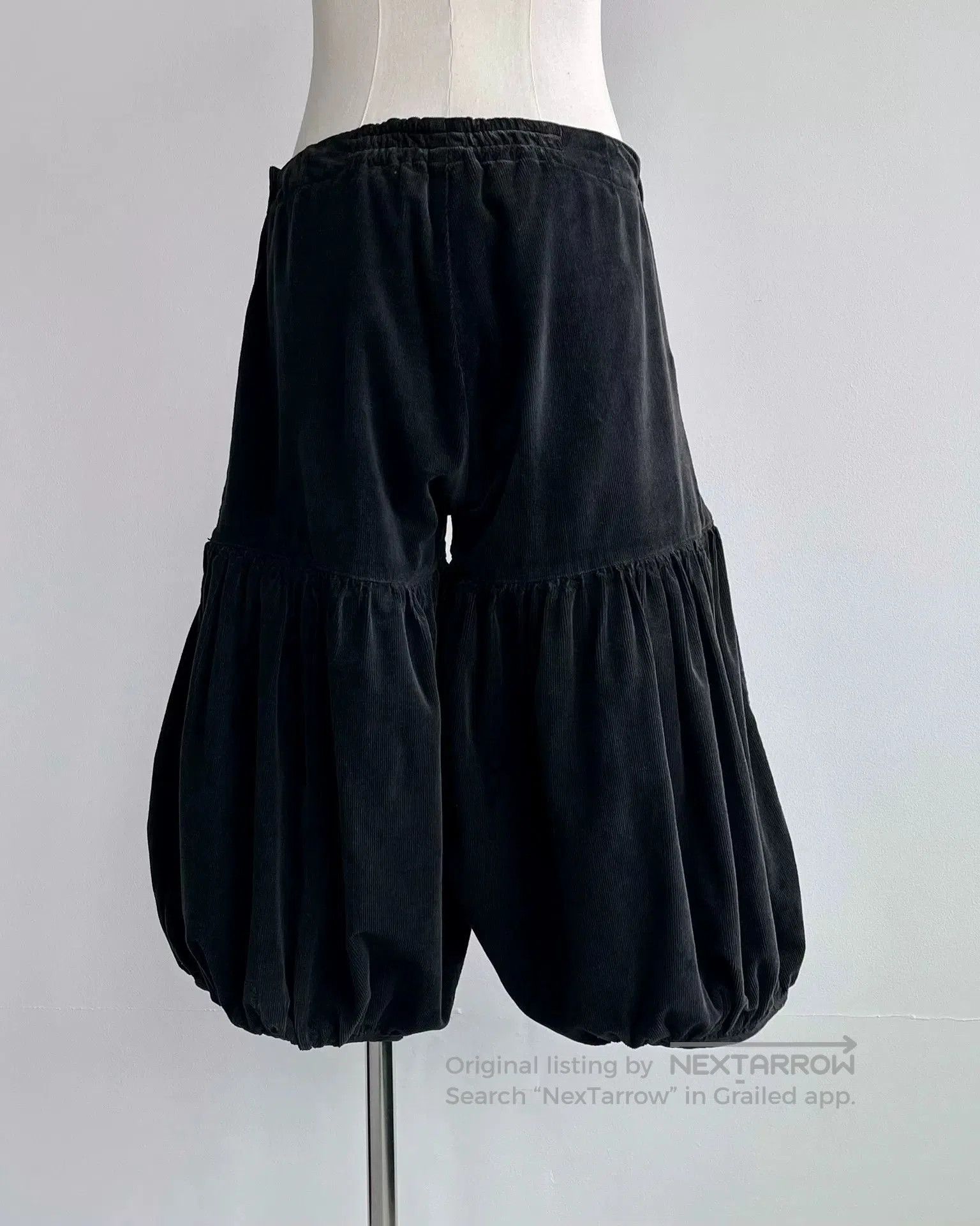 Kapital Vintage Black Corduroy Lantern Pants. Size 23" - 4 Thumbnail
