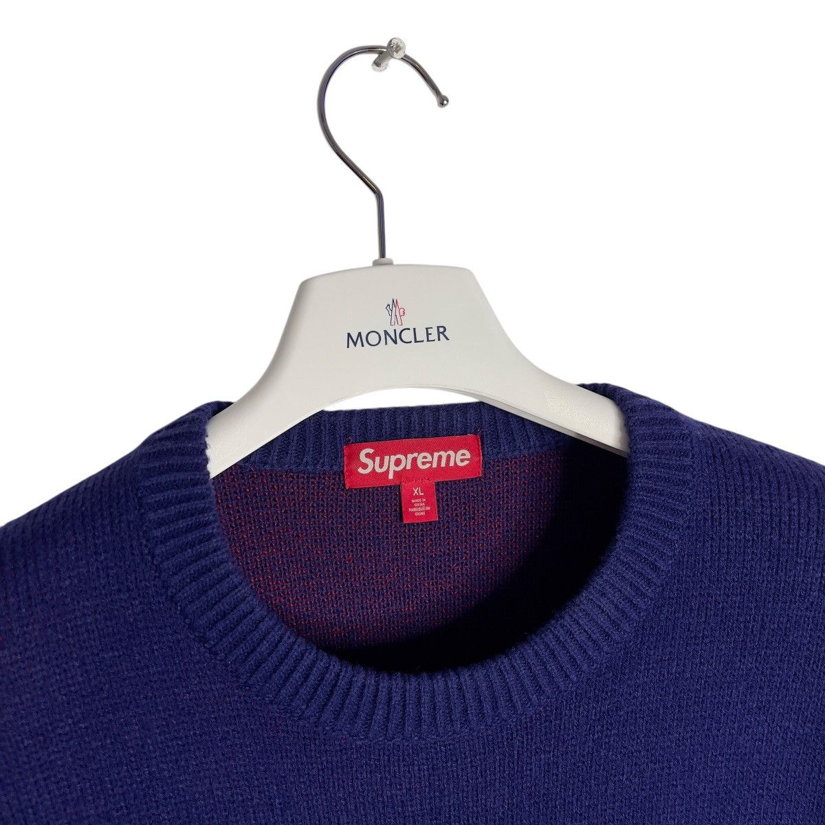 Supreme Fuck Money Navy Red Sweater Size XL