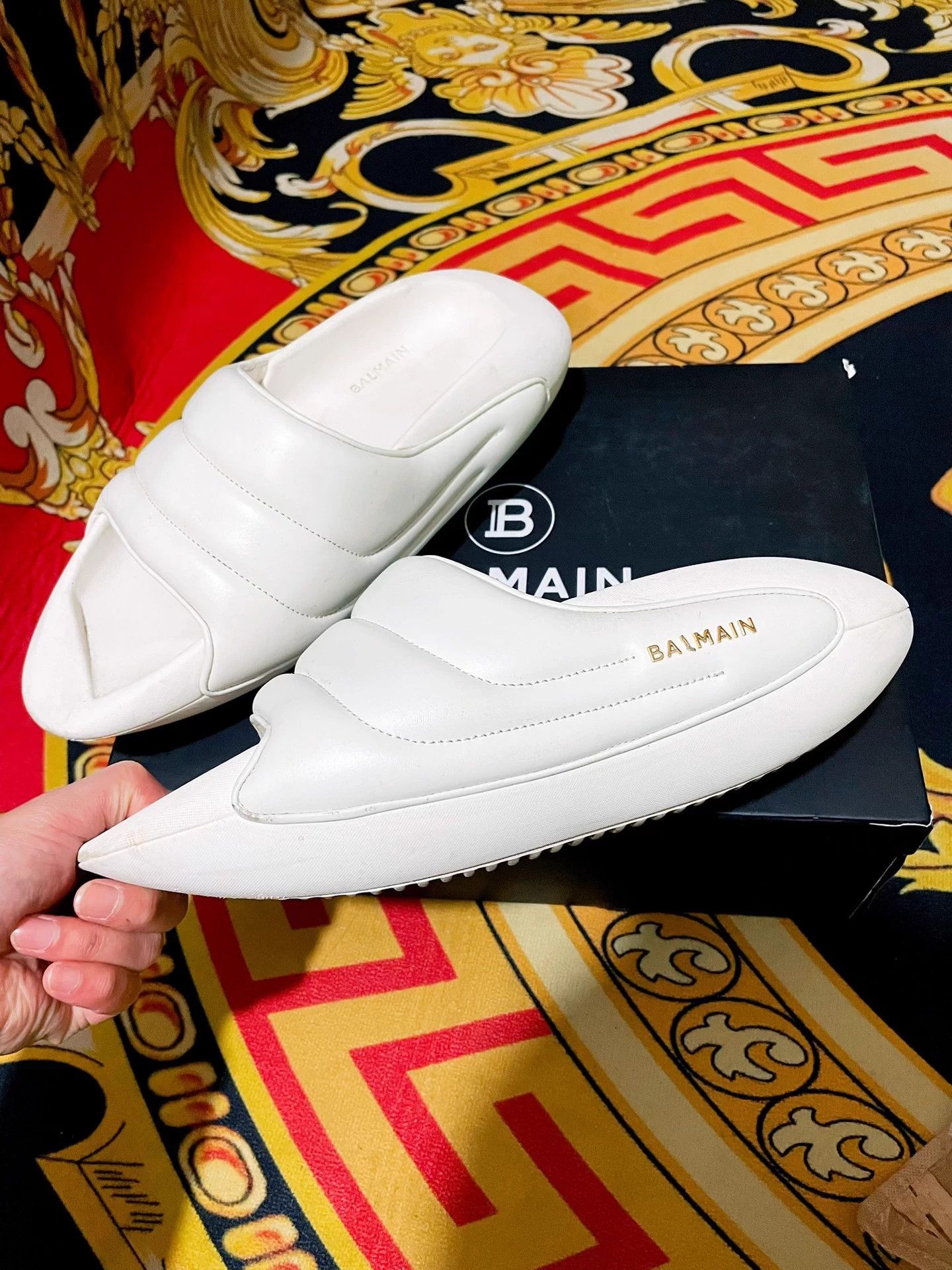 Balmain BALMAIN B-IT Minimalist Slip-On Slide 44 (Fits 42/43) Size US 11 / EU 44 - 6 Thumbnail