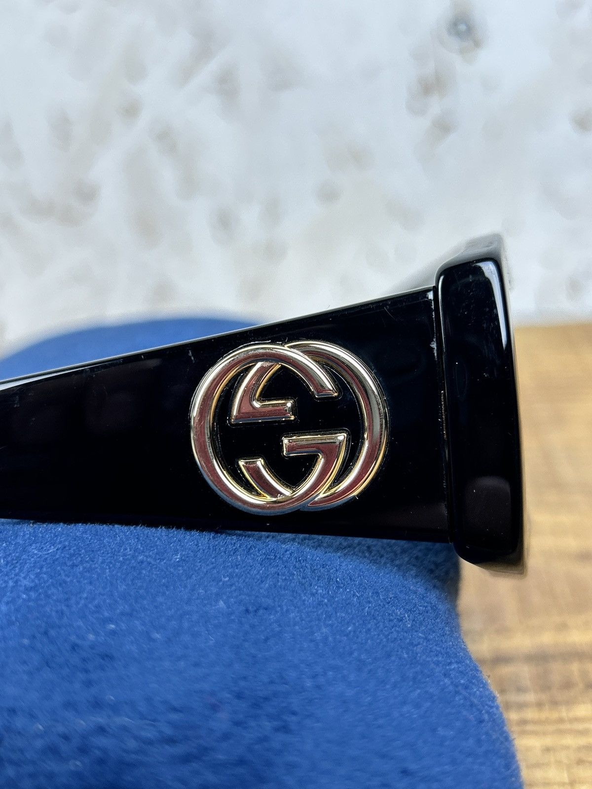 Gucci Gucci Rectangular Frame Futuristic Glasses Black GG0358S Size ONE SIZE - 5 Thumbnail
