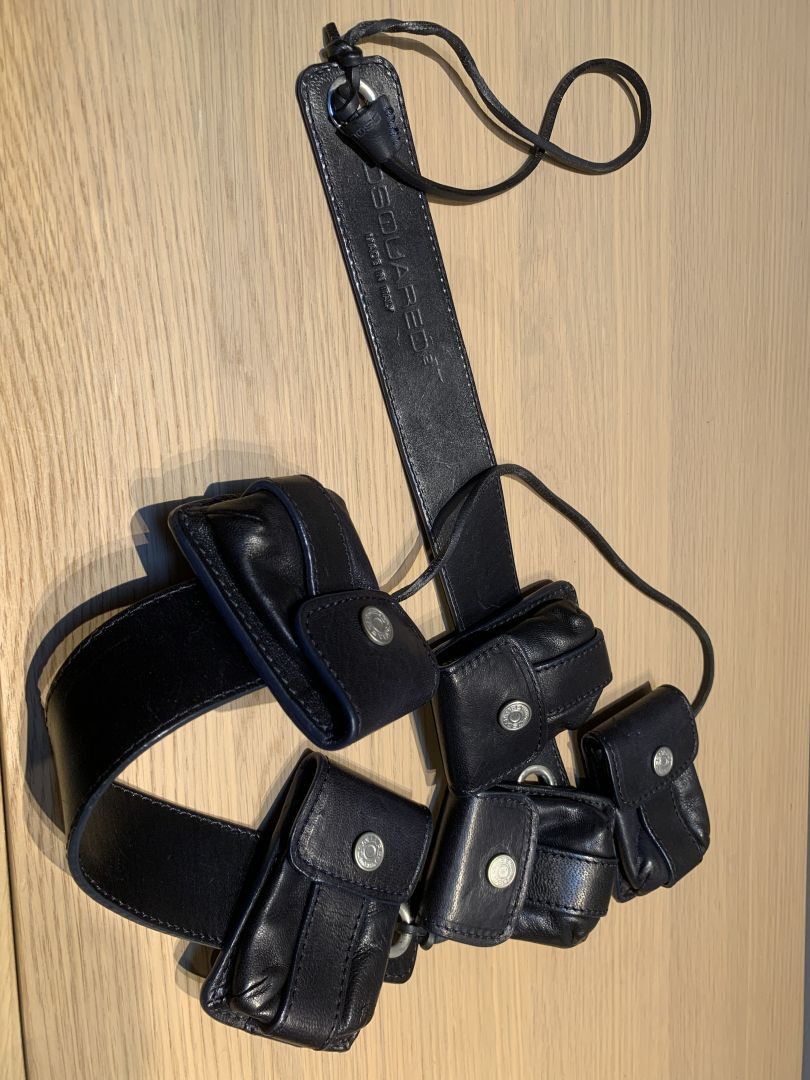 Dsquared2 DSQUARED2 Leather Multi-Pouch Utility Belt Size ONE SIZE - 2 Thumbnail