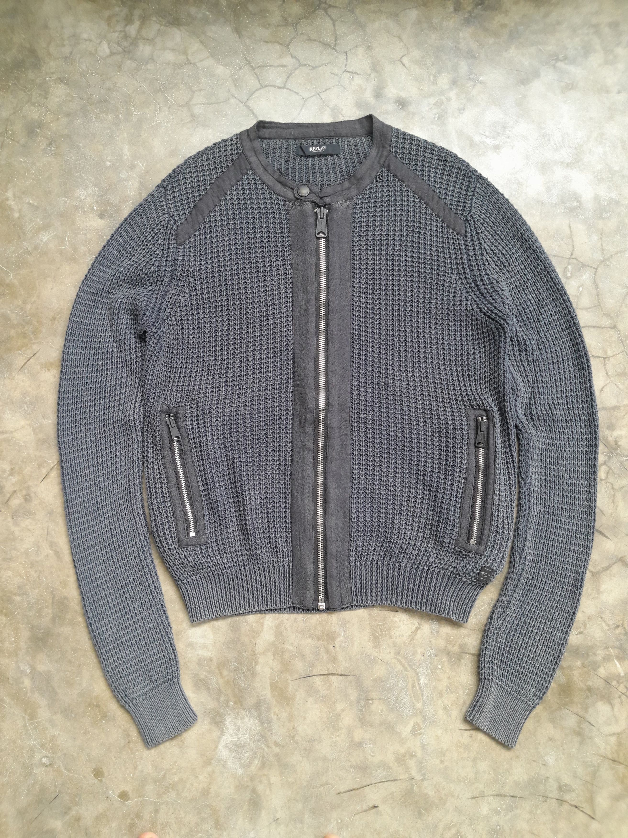 Replay Vintage Repaly - Men Knitted Zipper Jacket Size US L / EU 52-54 / 3 - 1 Thumbnail